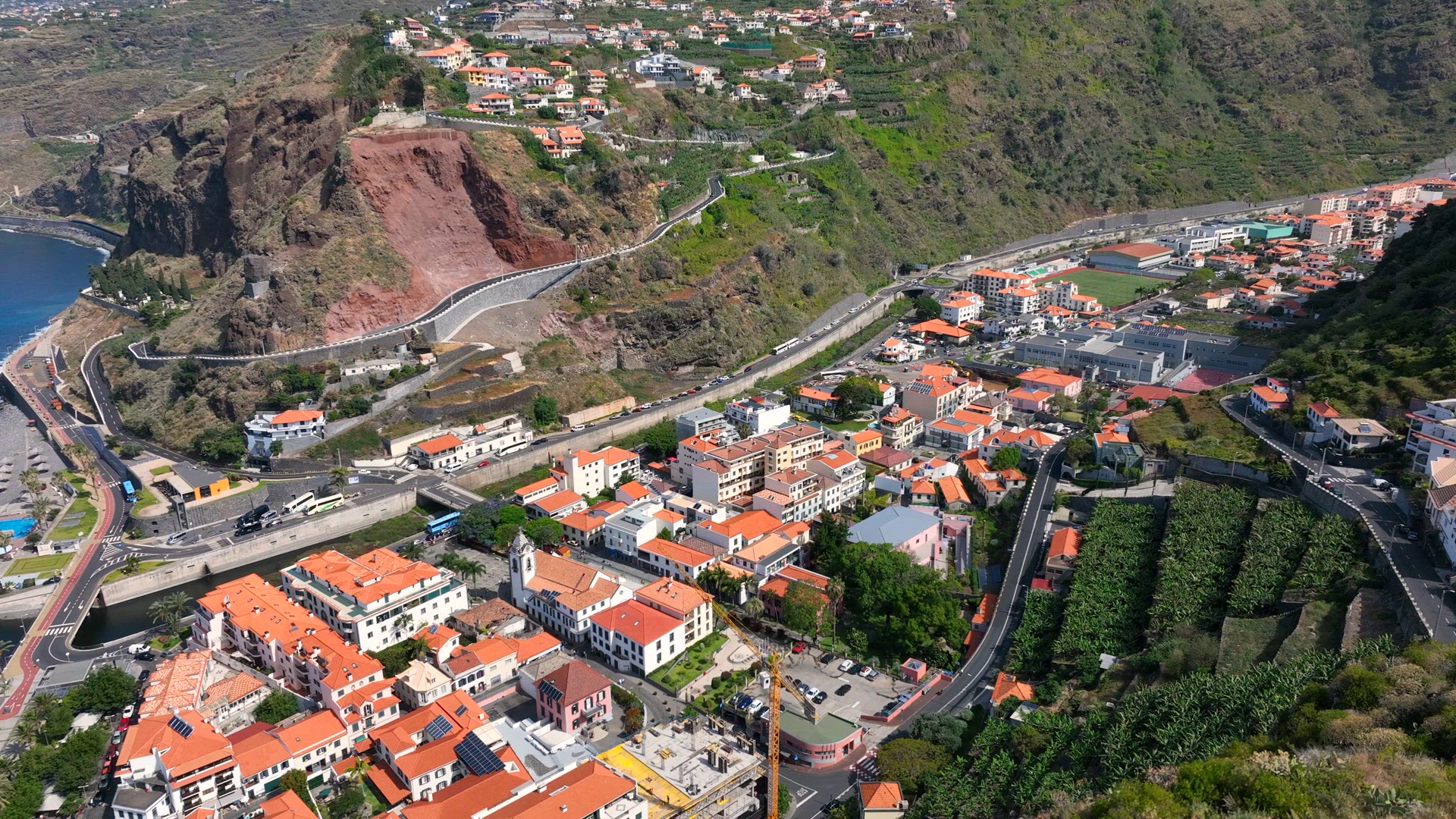 Ribeira Brava Town on the Portuguese Island of Madeira
