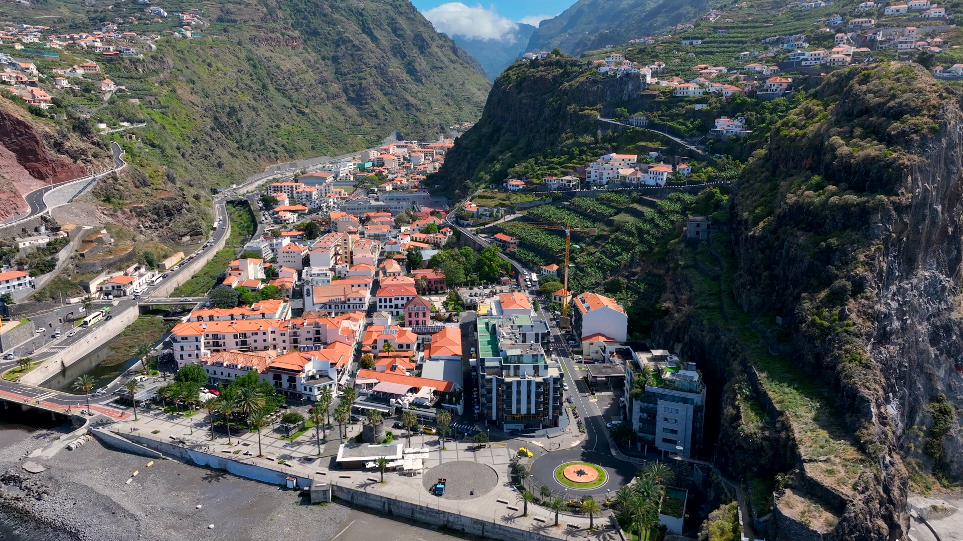 Ribeira Brava Town on the Portuguese Island of Madeira