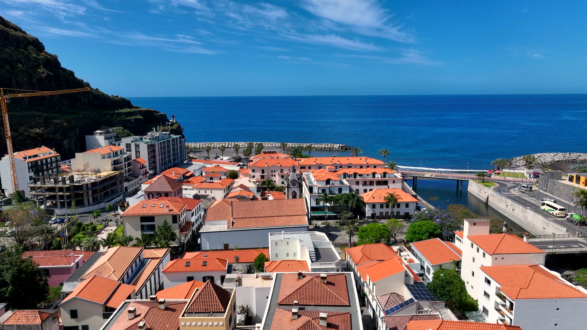 Ribeira Brava Town on the Portuguese Island of Madeira