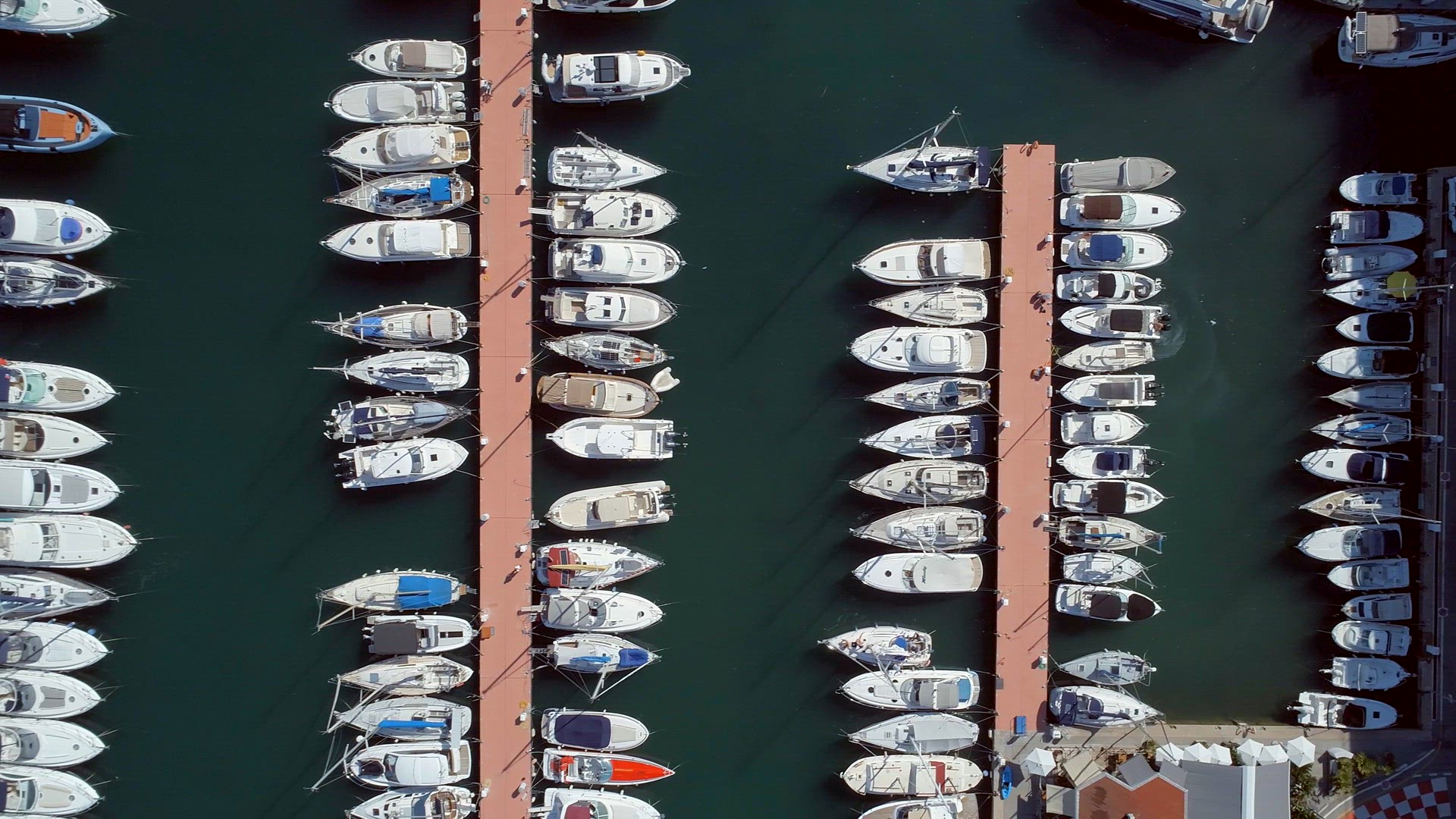 Bird's Eye View of a Yacht and Boat Marina