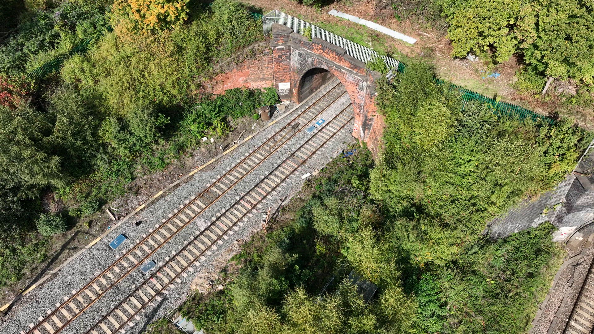 The M1 Motorway Near London in the Summer High Level Aerial View