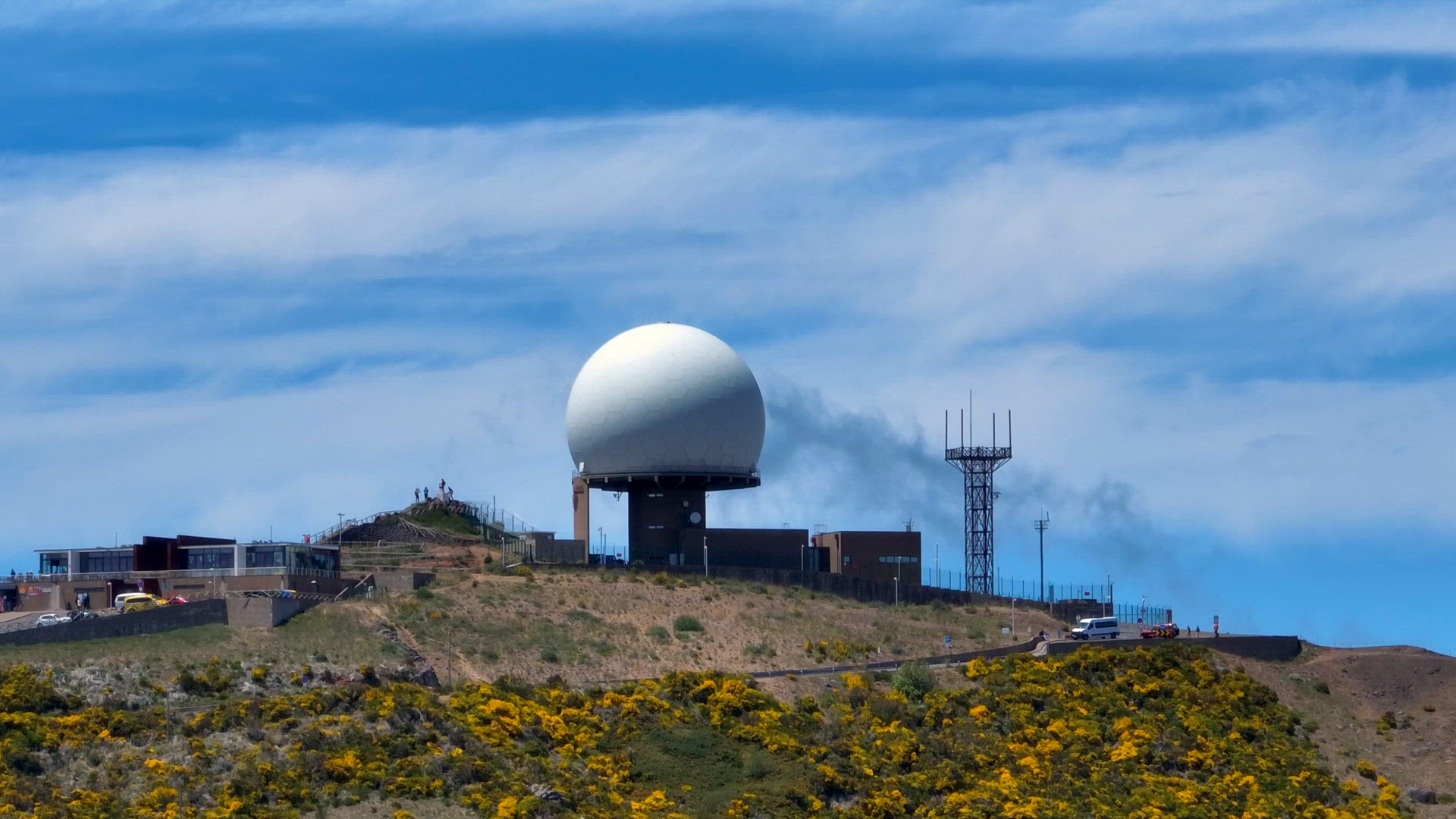 Mountain Radar Station in Madeira Atop Pico do Areeiro
