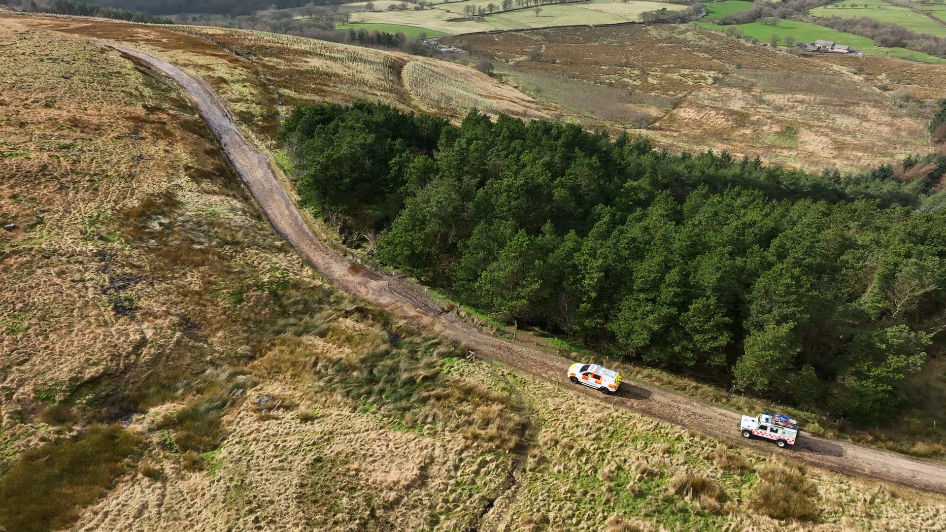 Mountain Rescue Emergency Services Travelling to Reach an Emergency Situation