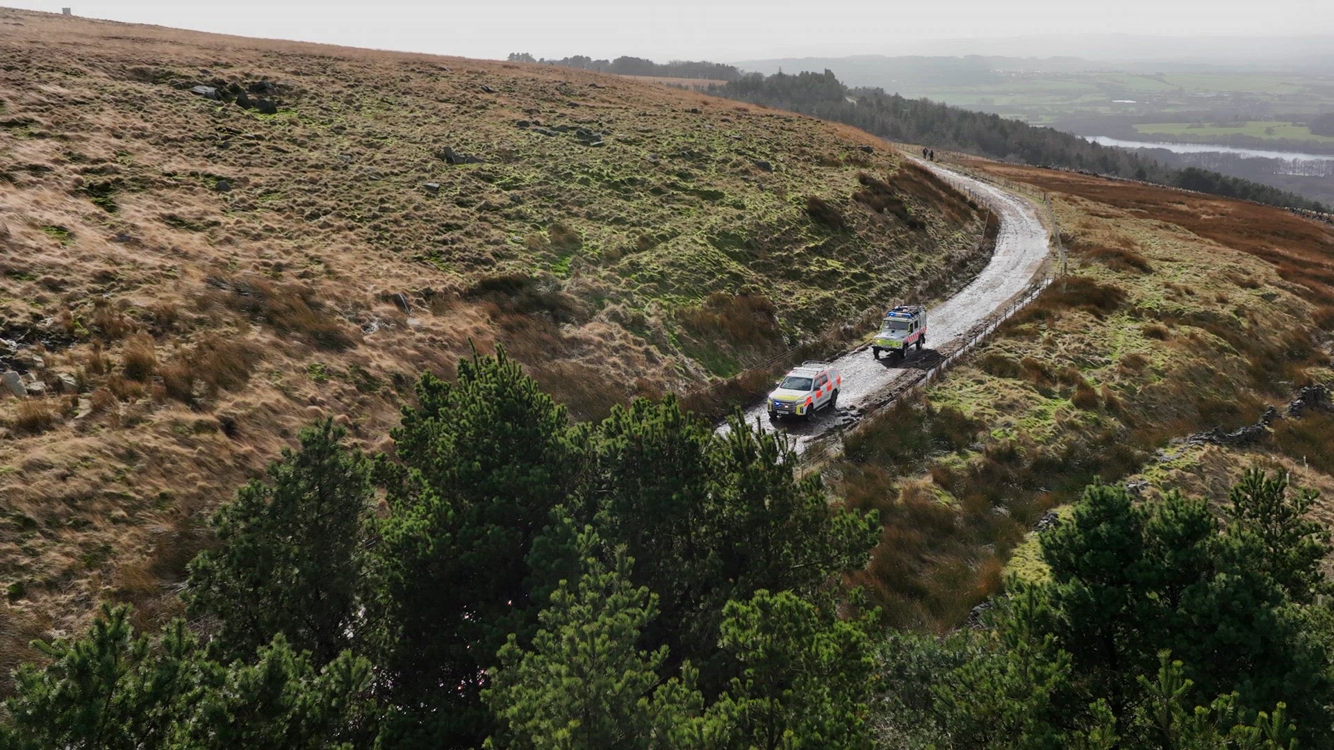 Mountain Rescue Emergency Services Travelling to Reach an Emergency Situation