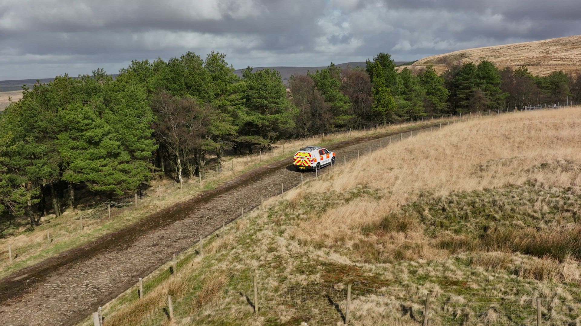4x4 Mountain Rescue Ambulance Vehicle on a Callout to an Emergency