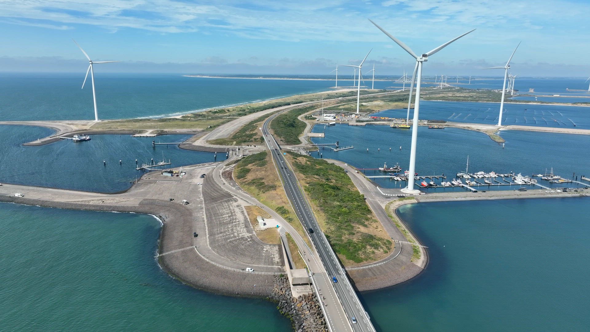 An Artificial Island in the Netherlands Neeltje Jans Aerial View