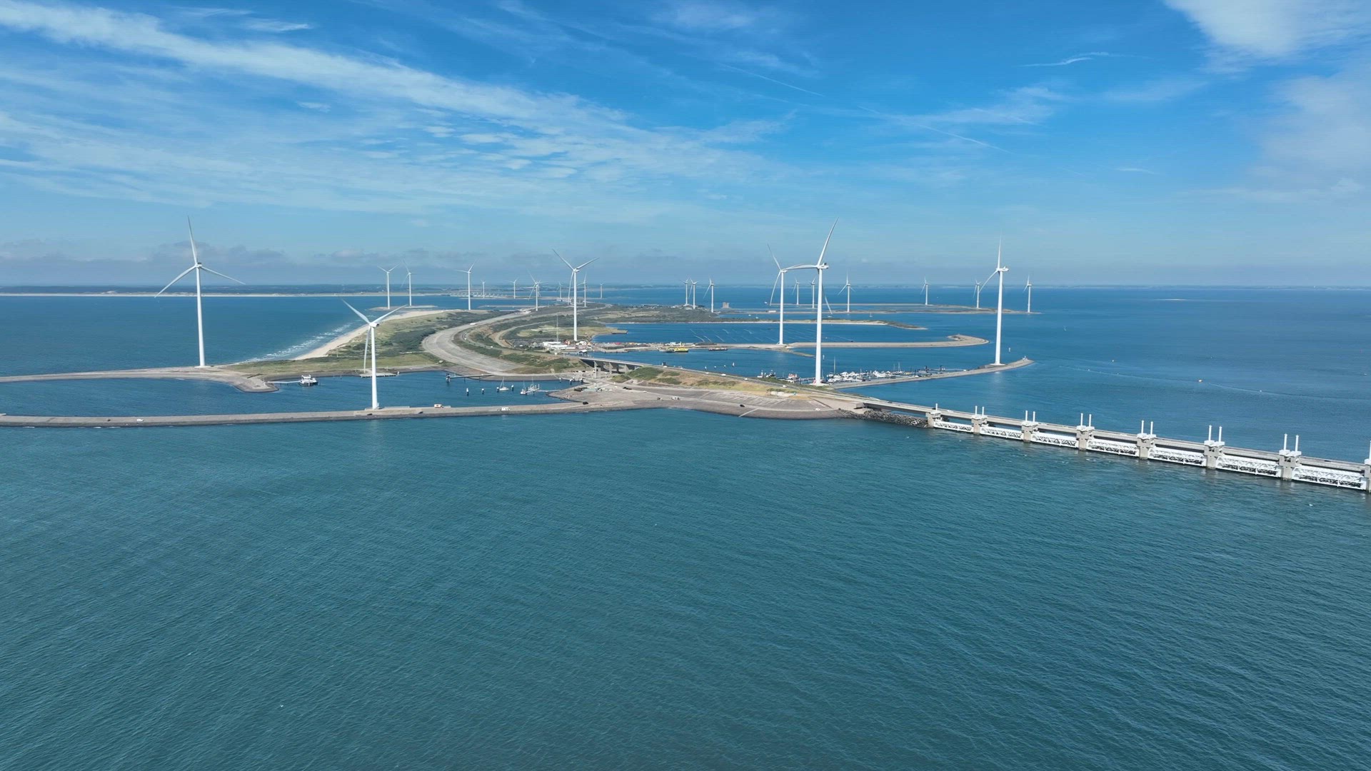 An Artificial Island in the Netherlands Neeltje Jans Aerial View