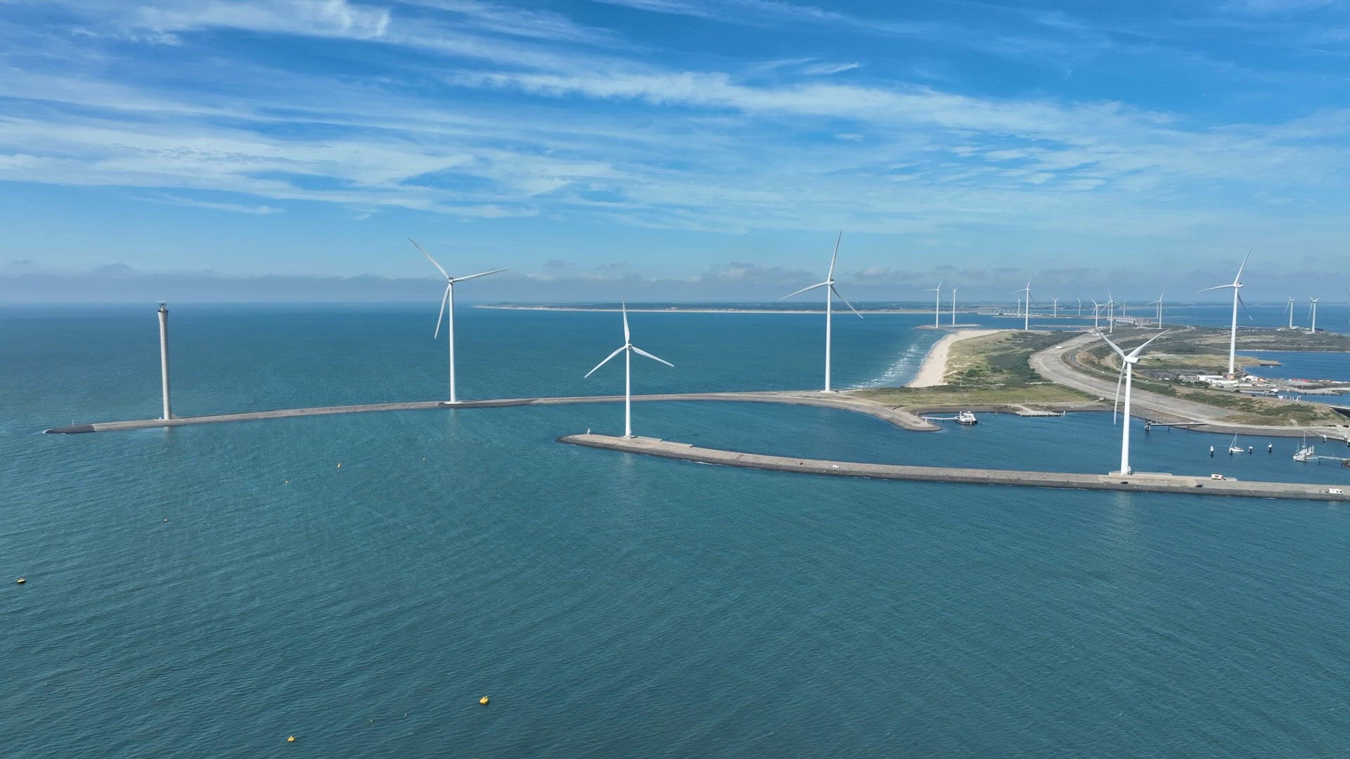 An Artificial Island in the Netherlands Neeltje Jans Aerial View