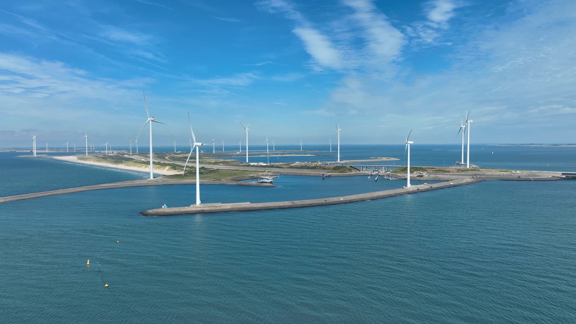 An Artificial Island in the Netherlands Neeltje Jans Aerial View