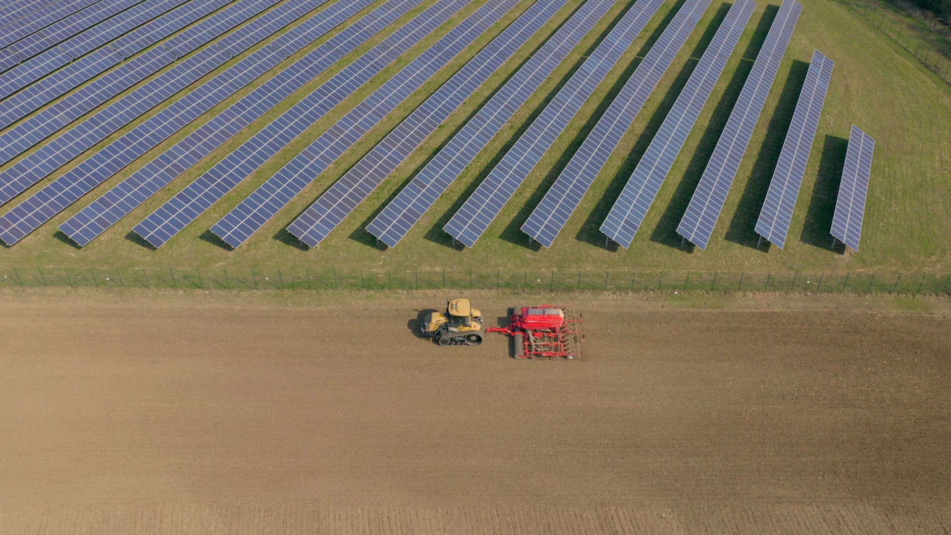 New Age Solar Farm Adjoining A Traditional Arable Farm