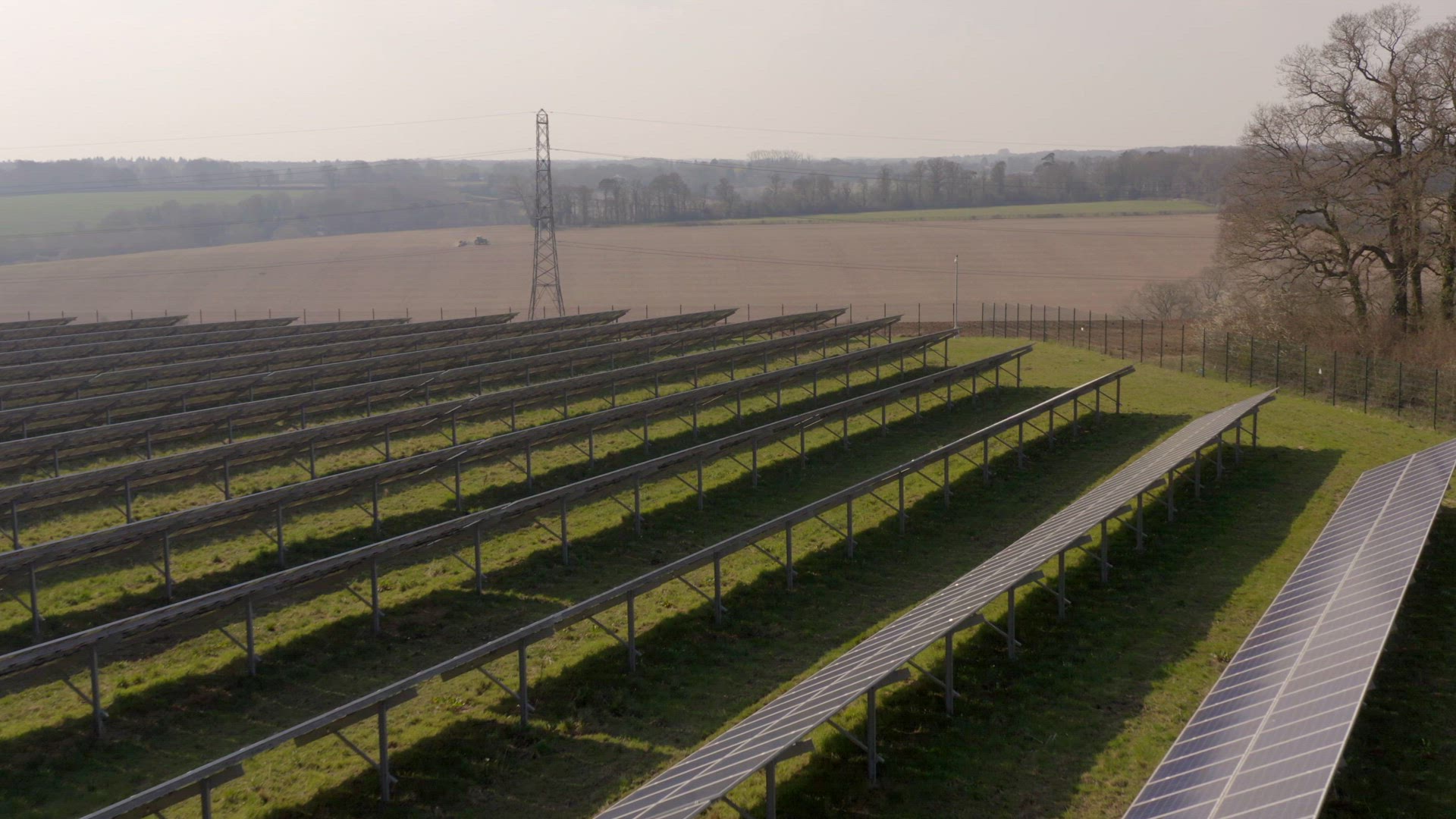 Solar Farm and Arable Farm Flyover
