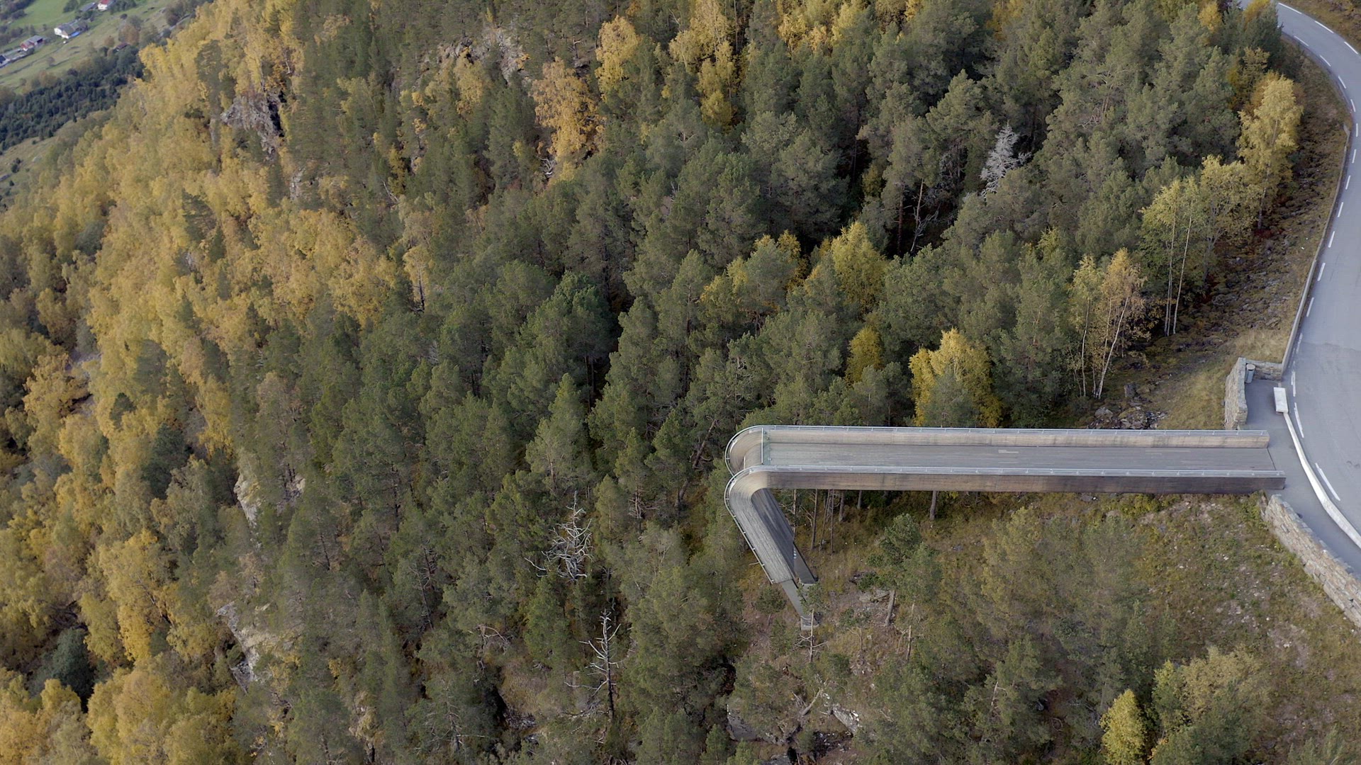 A Lookout Point in Norway Surrounded by Lush Forests and Huge Fjords