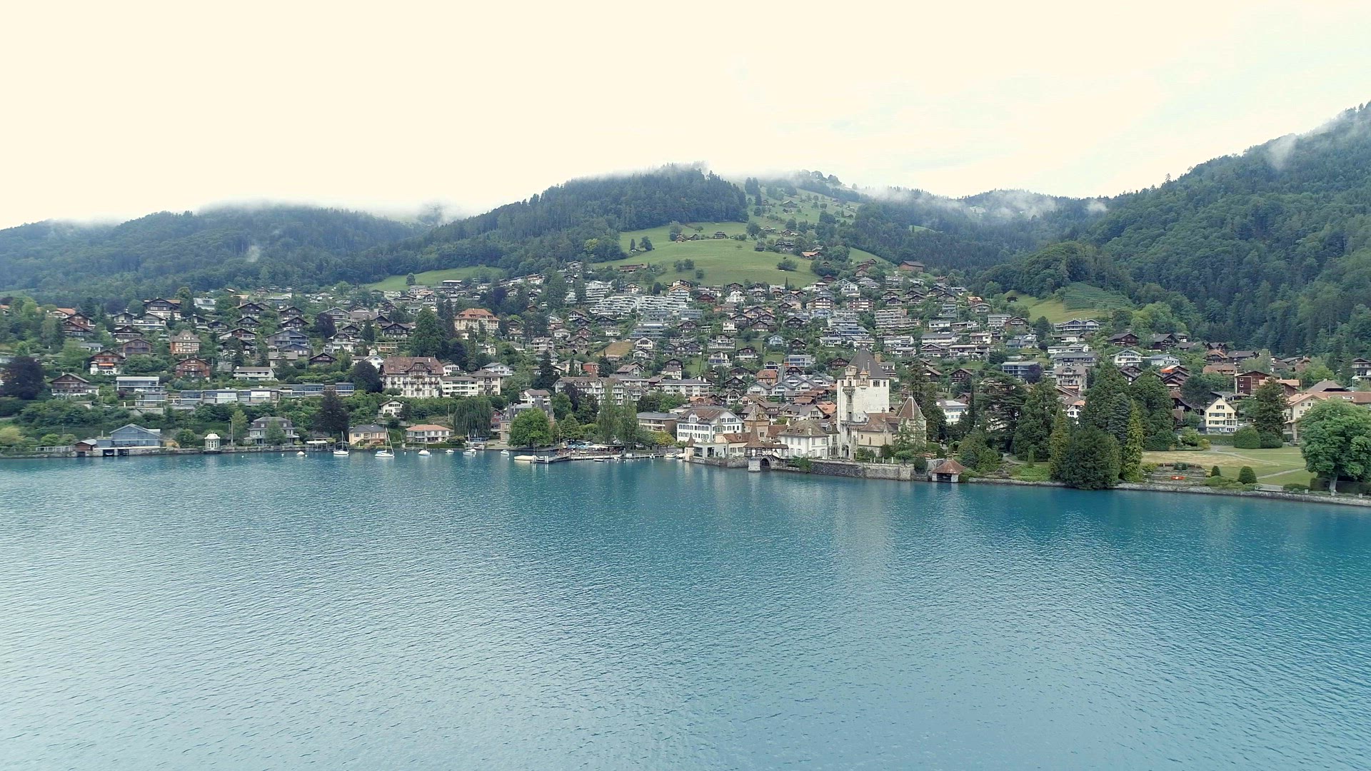 Oberhofen a Small Lakeside Town in Switzerland