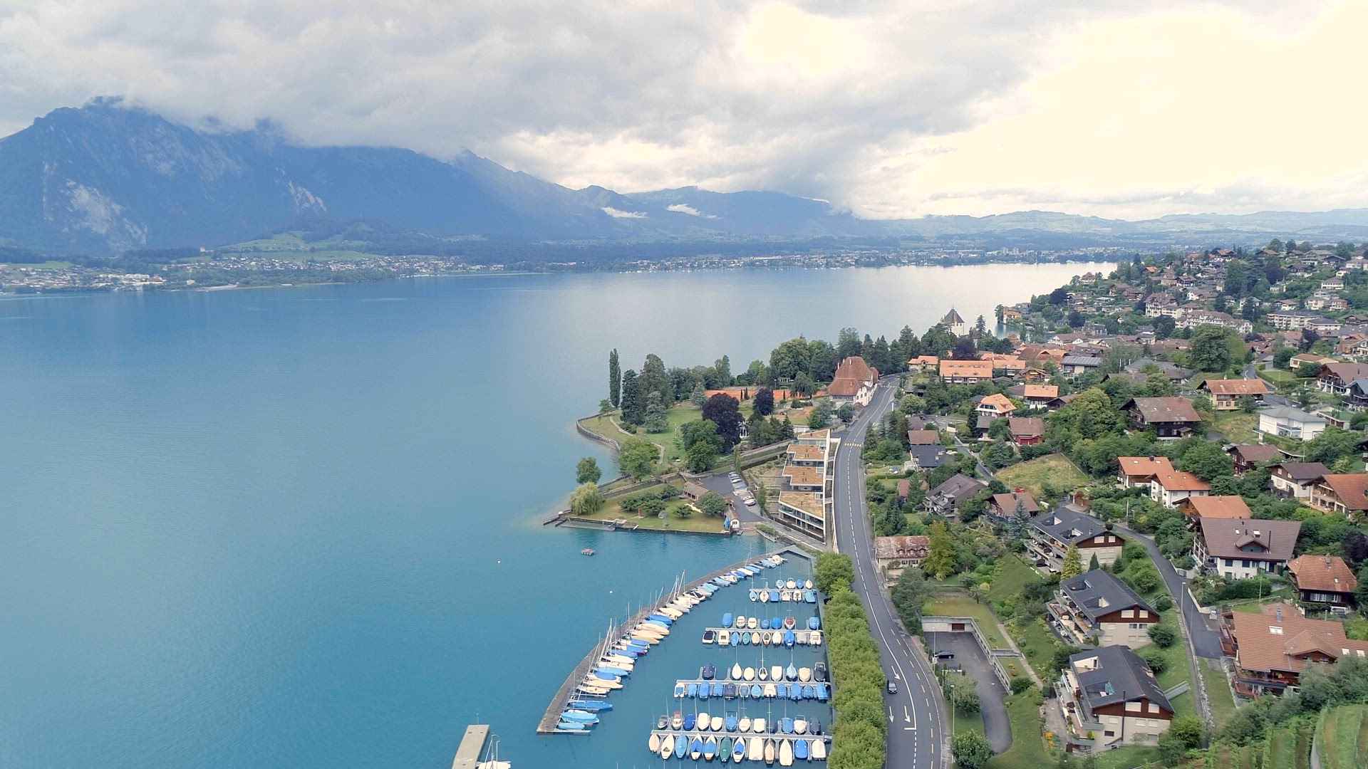 Oberhofen a Small Lakeside Town in Switzerland
