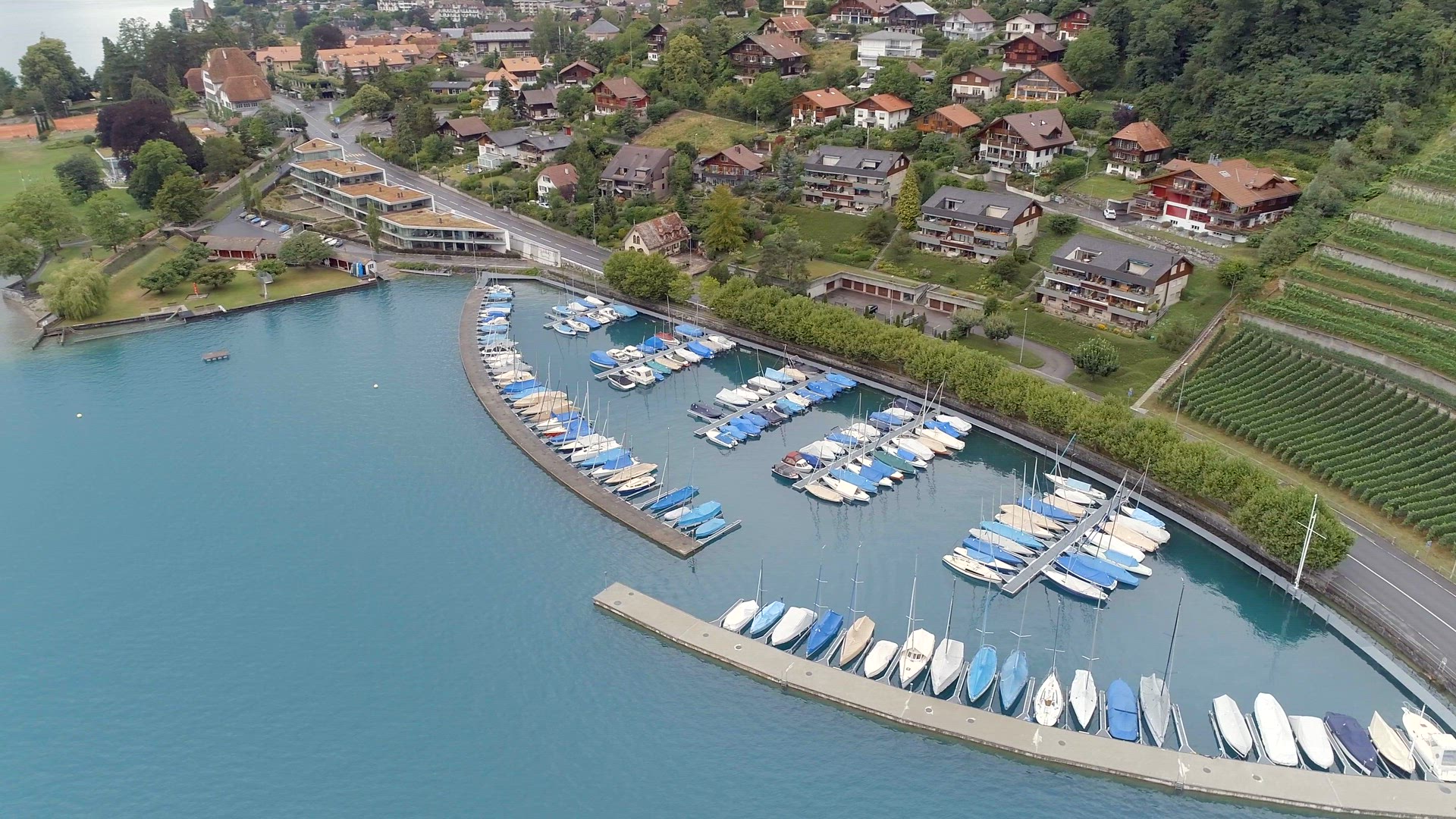 Oberhofen a Small Lakeside Town in Switzerland