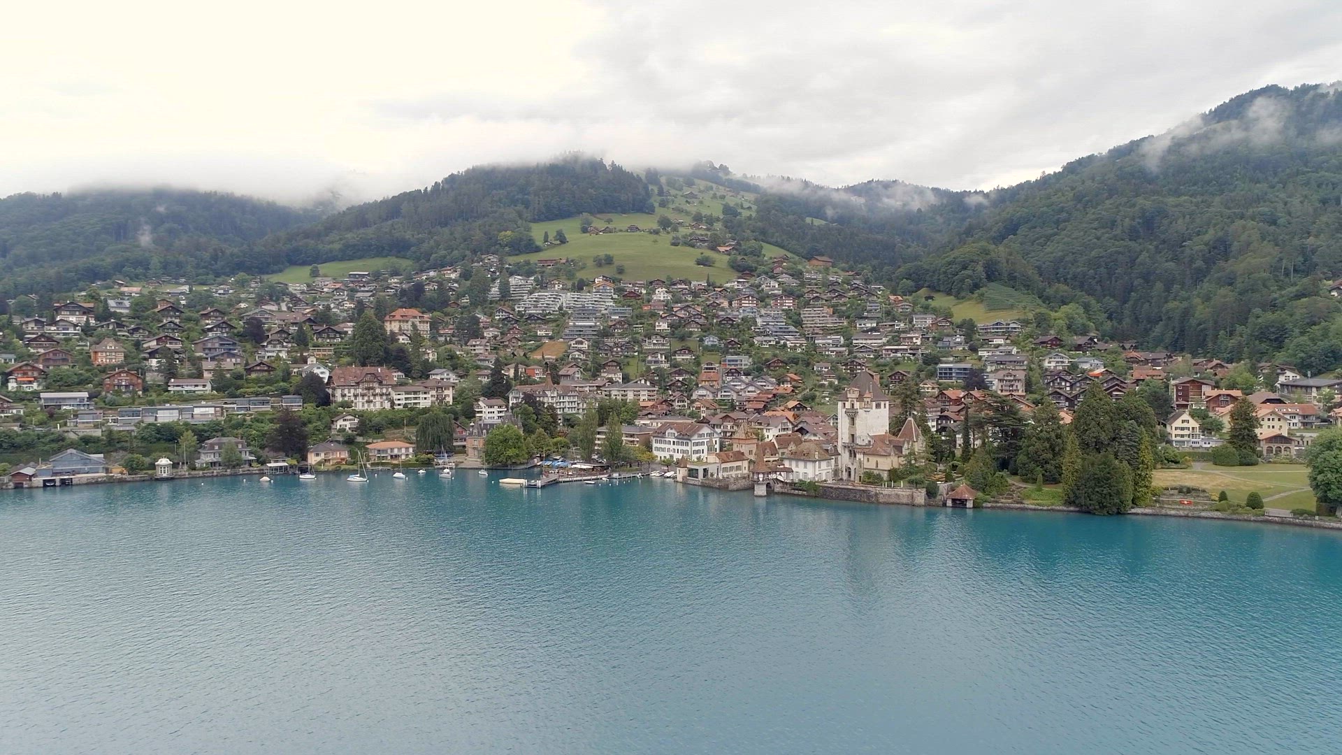 Oberhofen a Small Lakeside Town in Switzerland