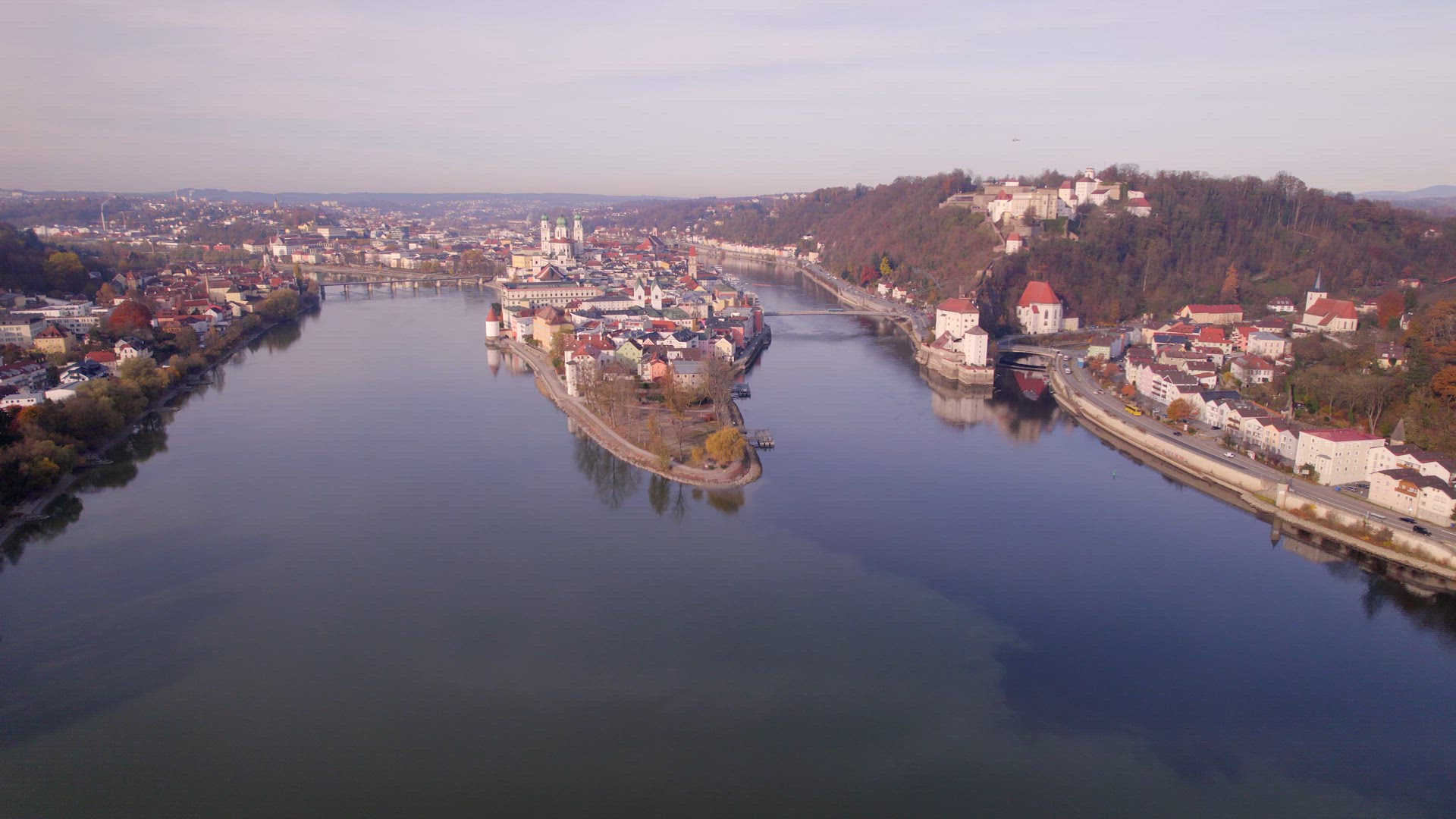 The River City of Passau in the Early Morning