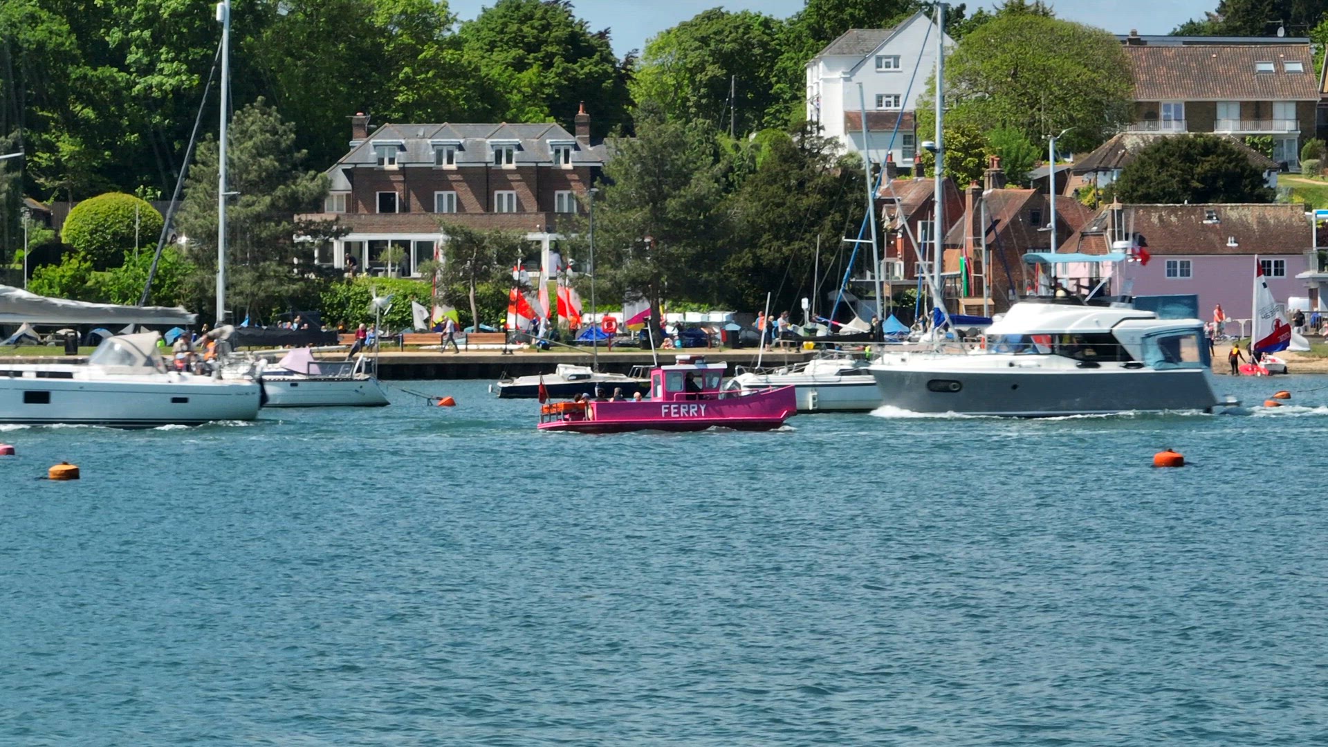 Pleasure Boating Ships and Vessels on a Summer Day in England
