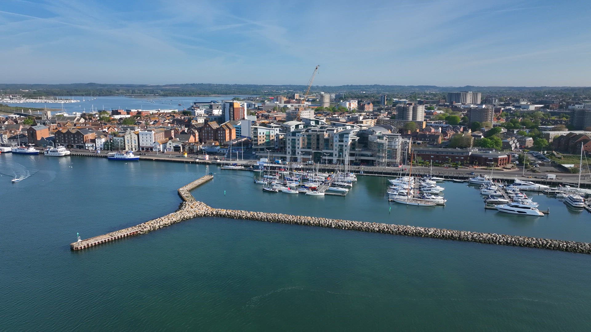 Poole Yacht Marina and Quay on the South Coast of England