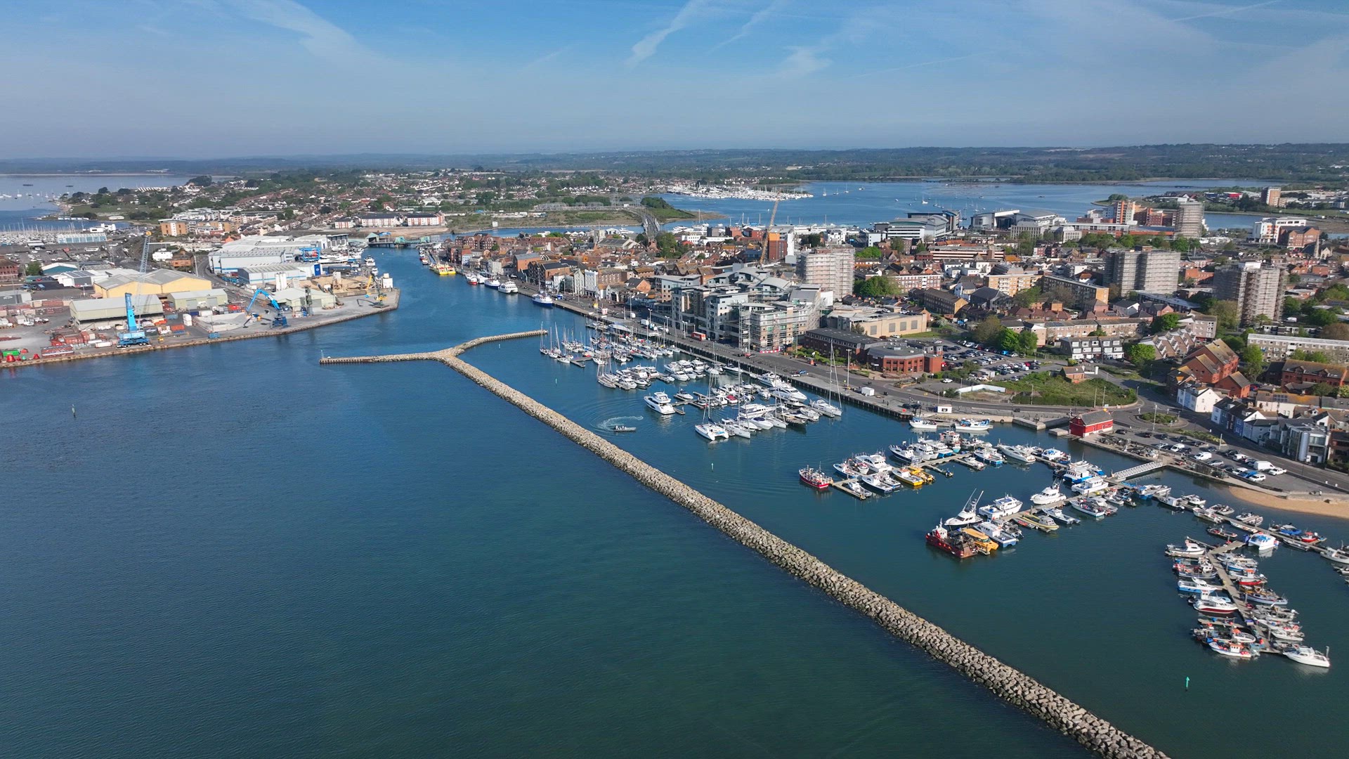 Poole Yacht Marina and Quay on the South Coast of England