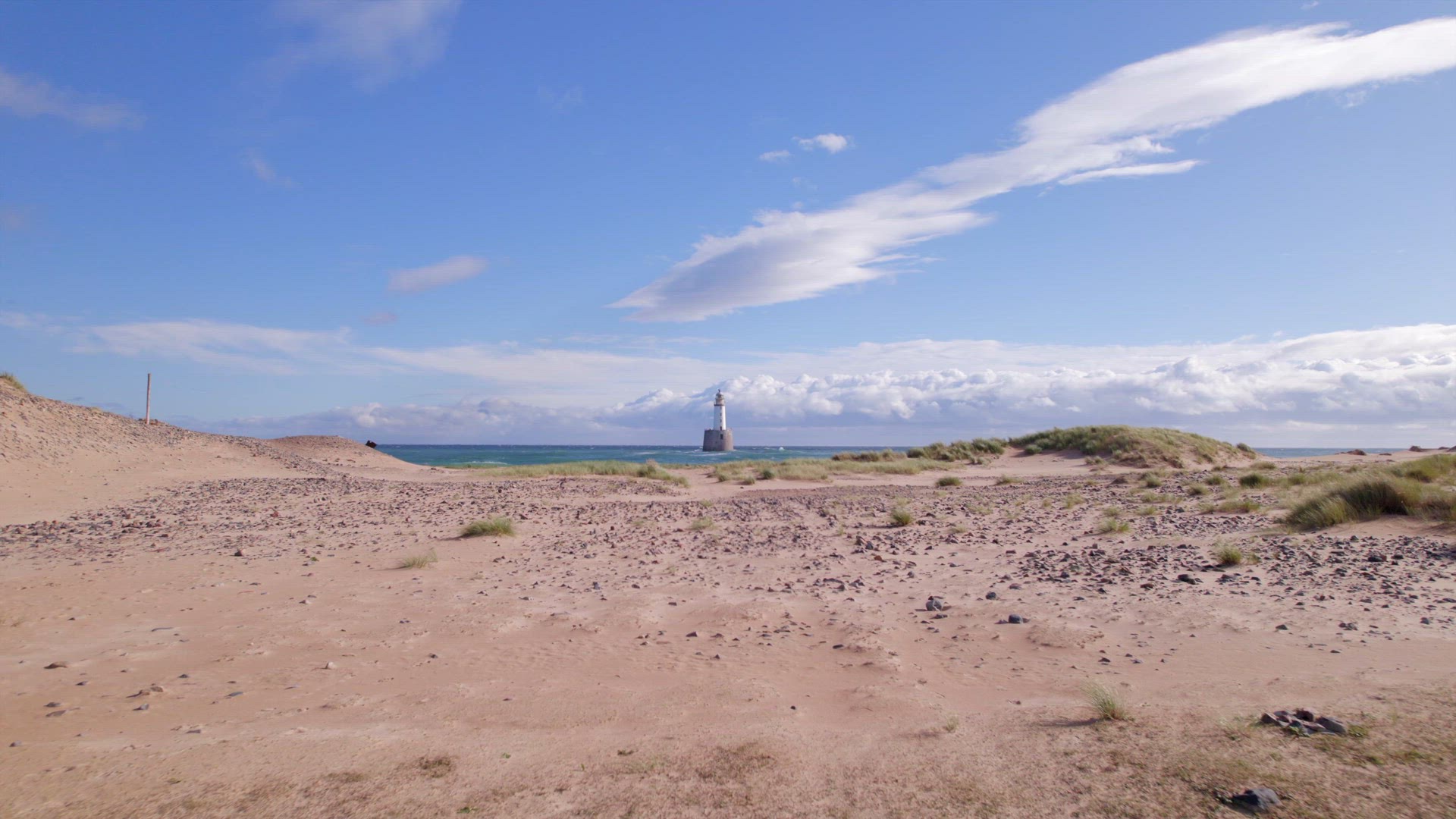 Rattray Head and the Lighthouse on the North East Scottish Coastline