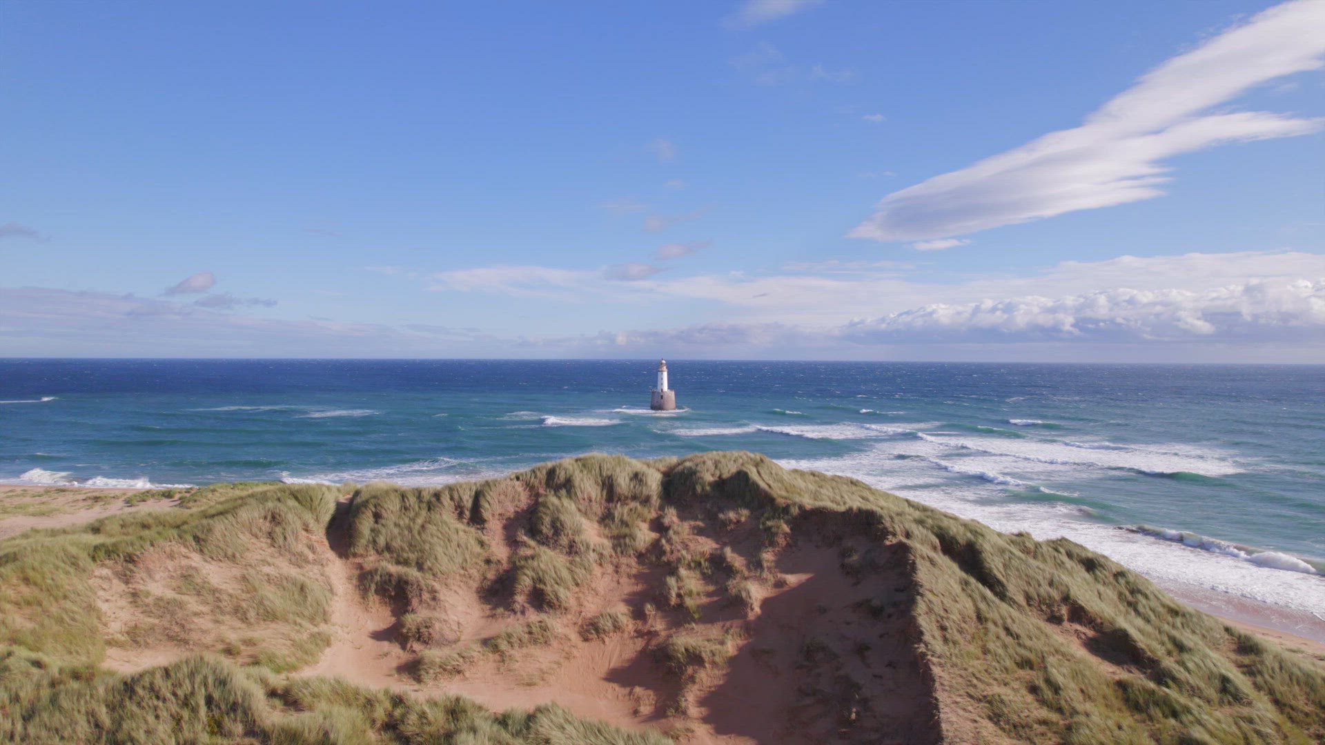 Rattray Head and the Lighthouse on the North East Scottish Coastline