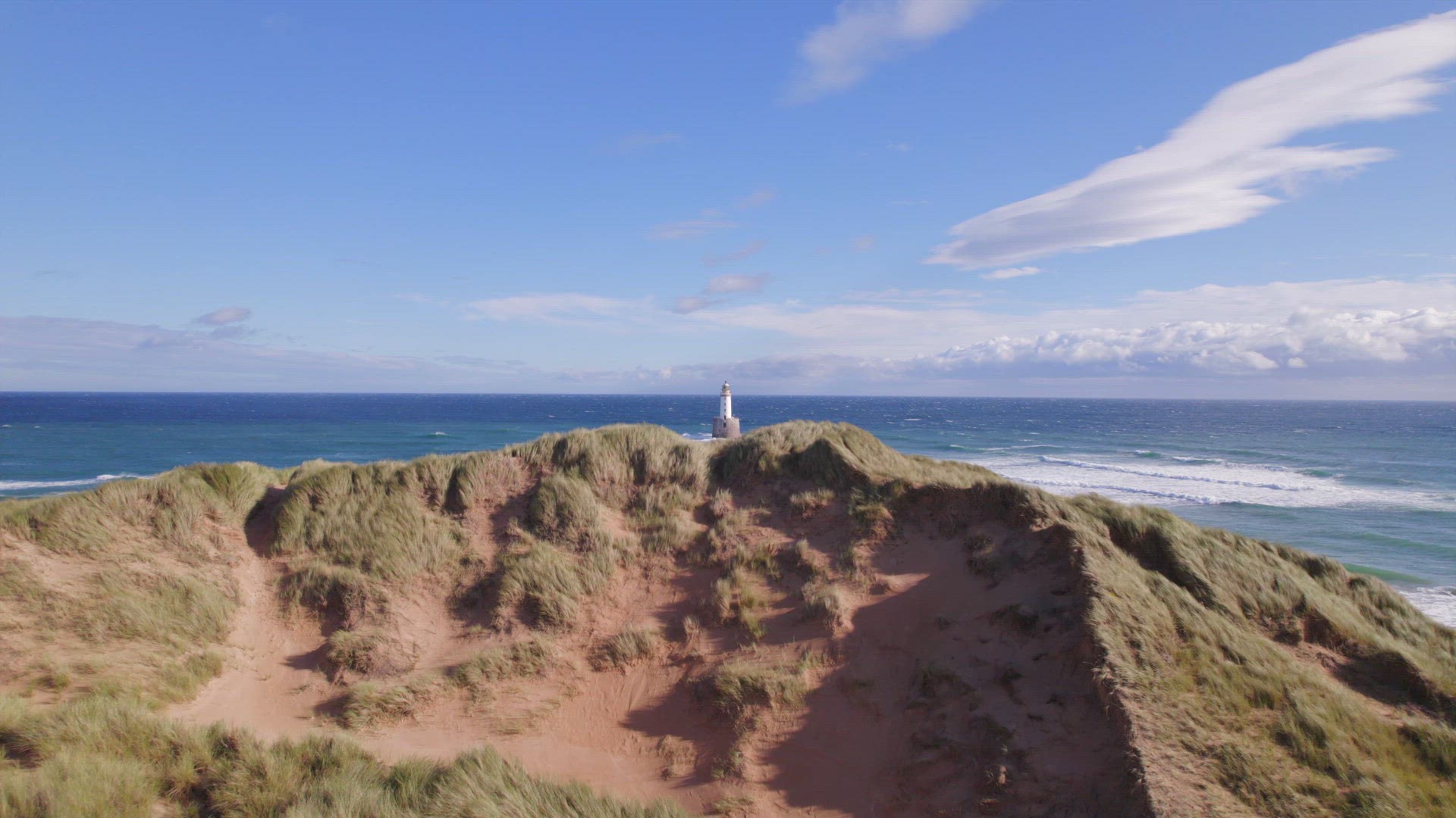 Rattray Head and the Lighthouse on the North East Scottish Coastline