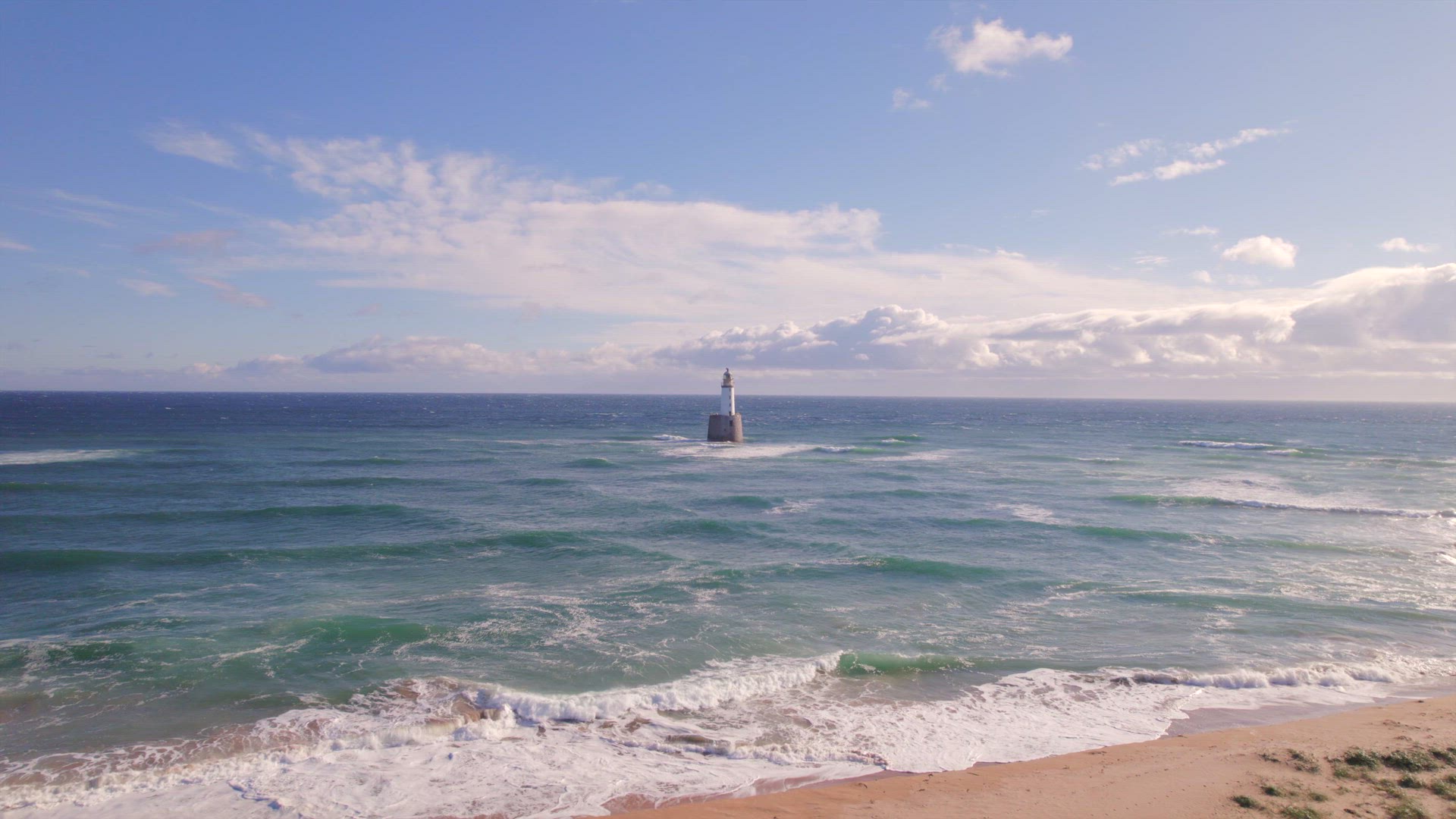 Rattray Head and the Lighthouse on the North East Scottish Coastline