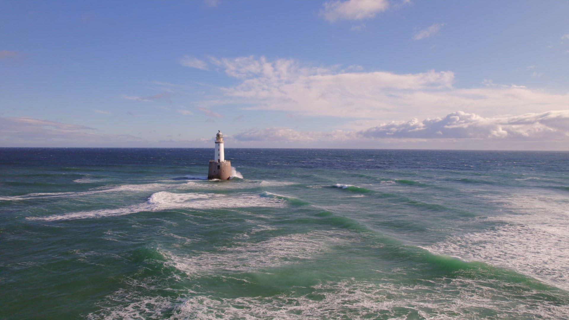 Rattray Head Lighthouse on the North East Coast of Scotland
