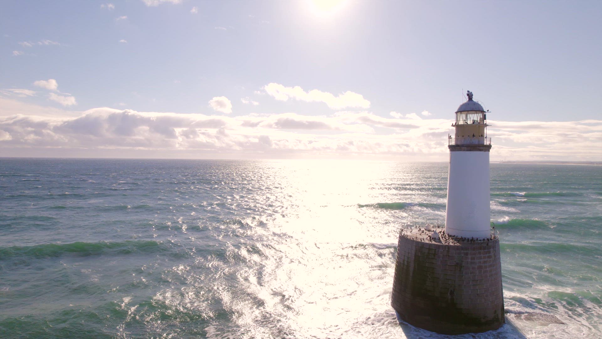 Rattray Head Lighthouse on the North East Coast of Scotland