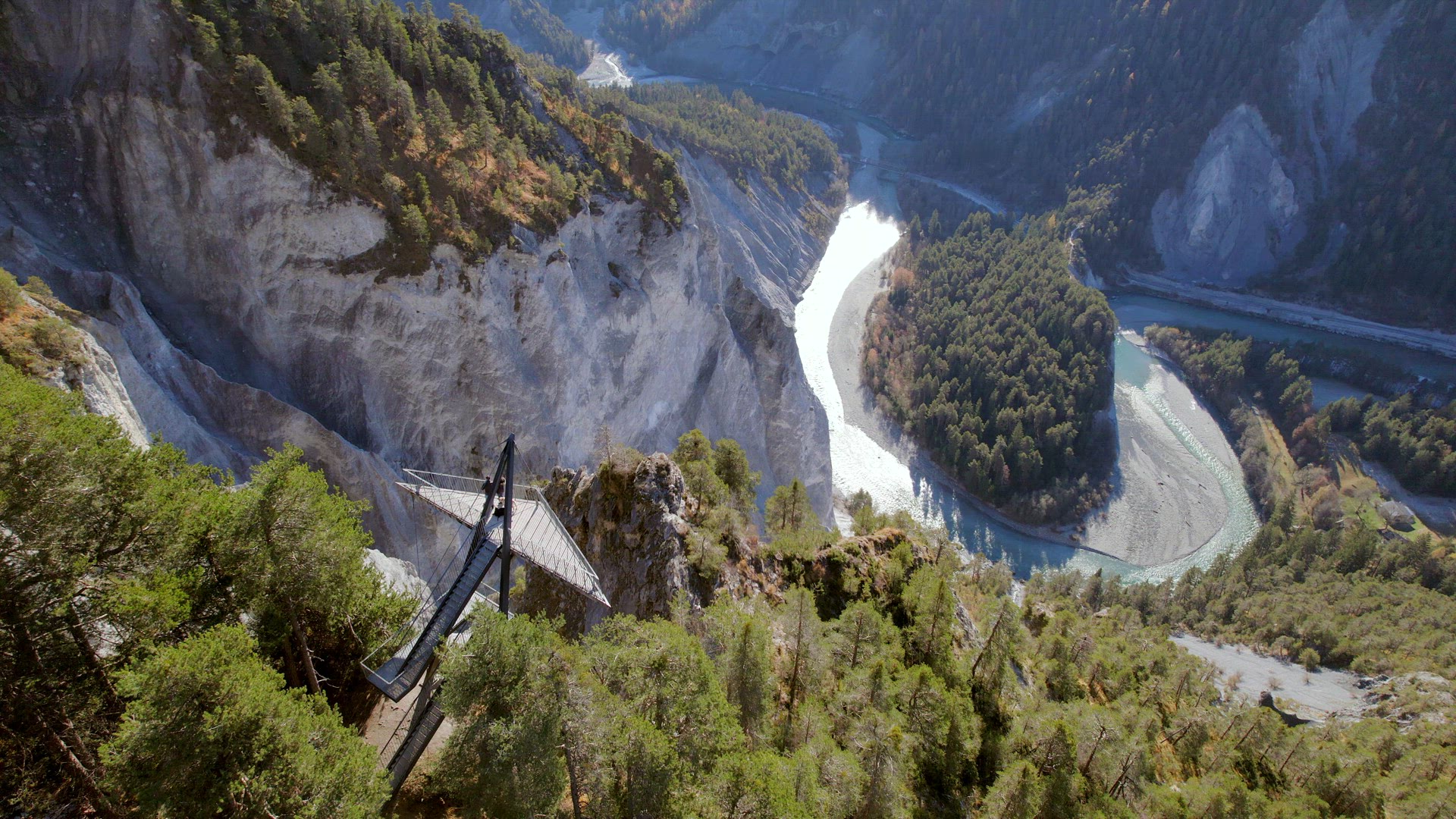 Ruinaulta in Switzerland is The Grand Canyon of The Country Aerial View