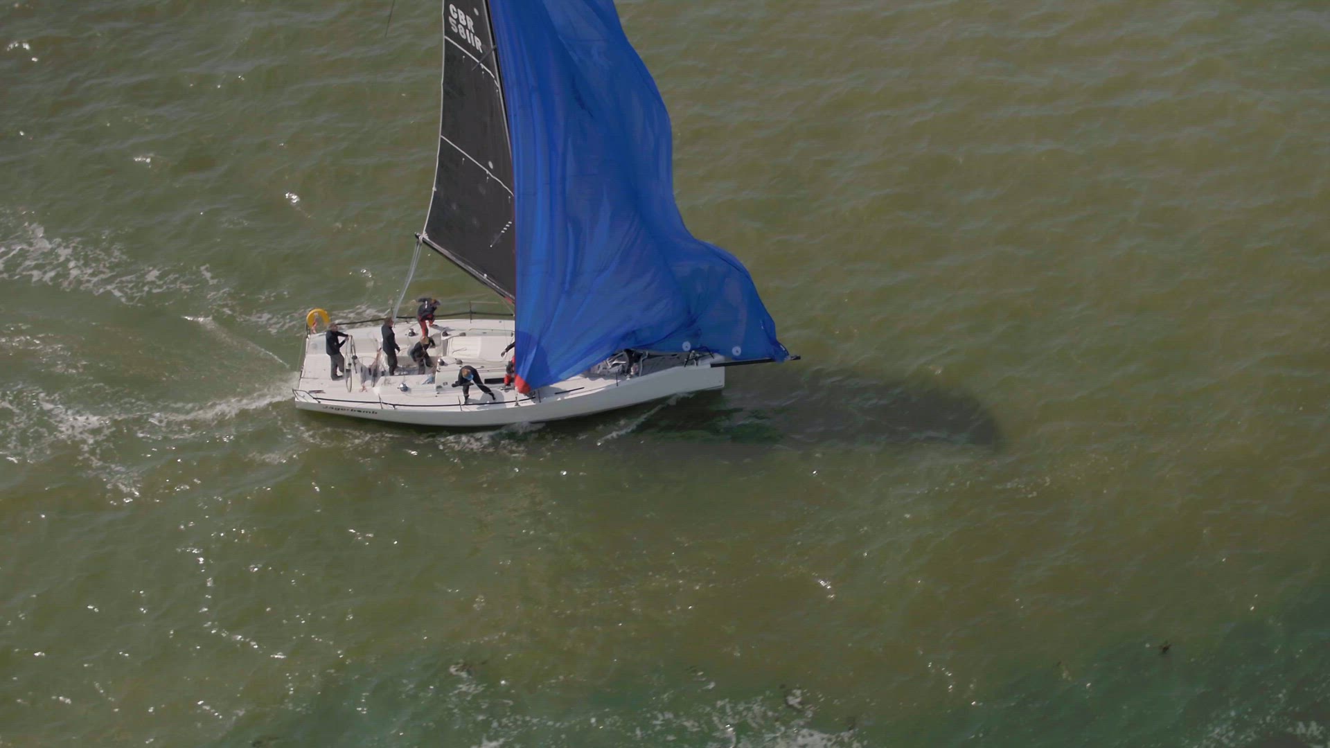 Yacht Competing in a Fast 40 Race