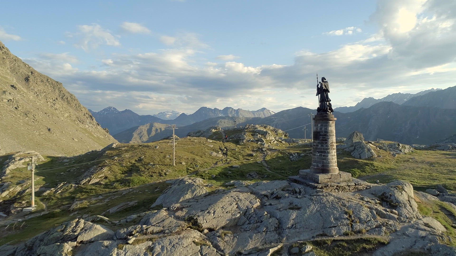 St Bernard Pass and Mountain Views at the Swiss and Italian Border