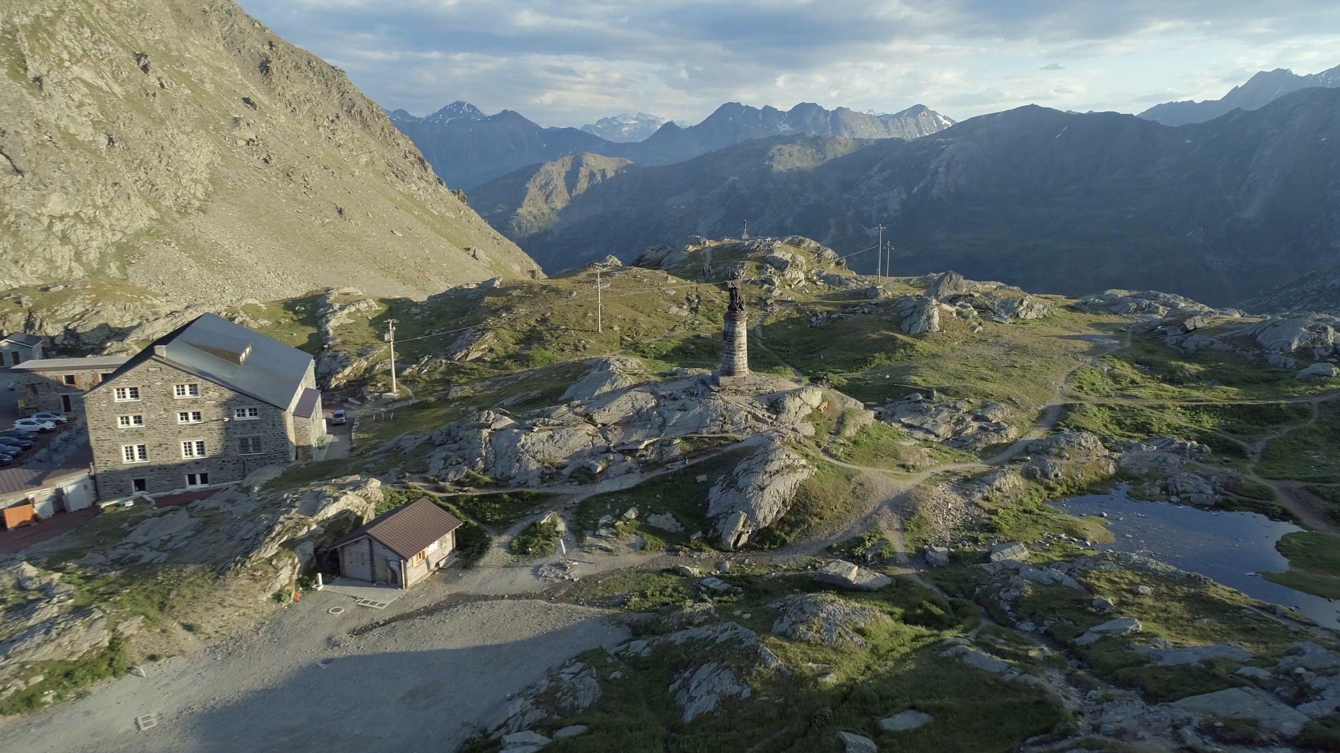 St Bernard Pass Lake on the Swiss and Italian Border