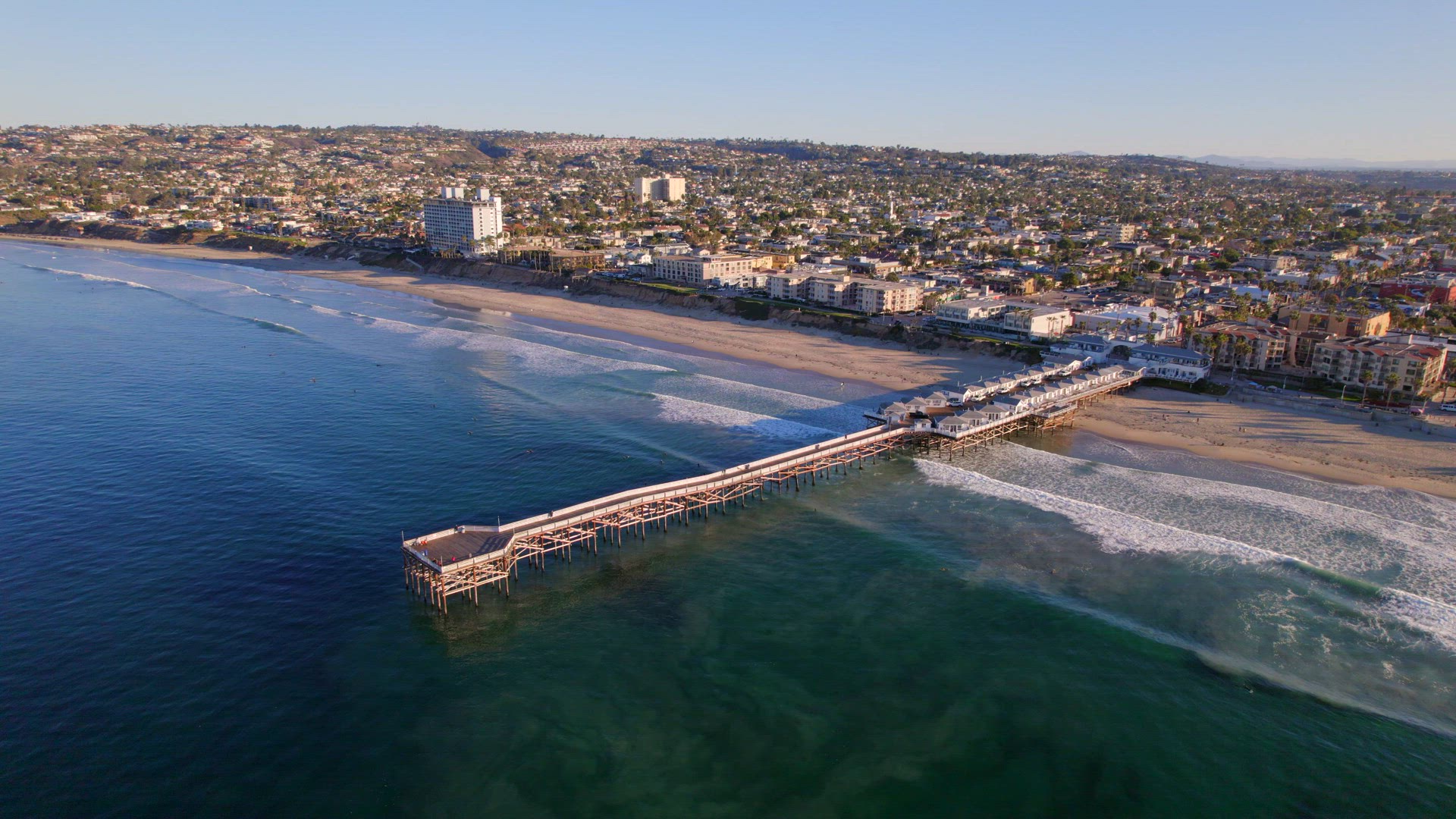 Crystal Pier on Mission Beach San Diego in the Early Morning