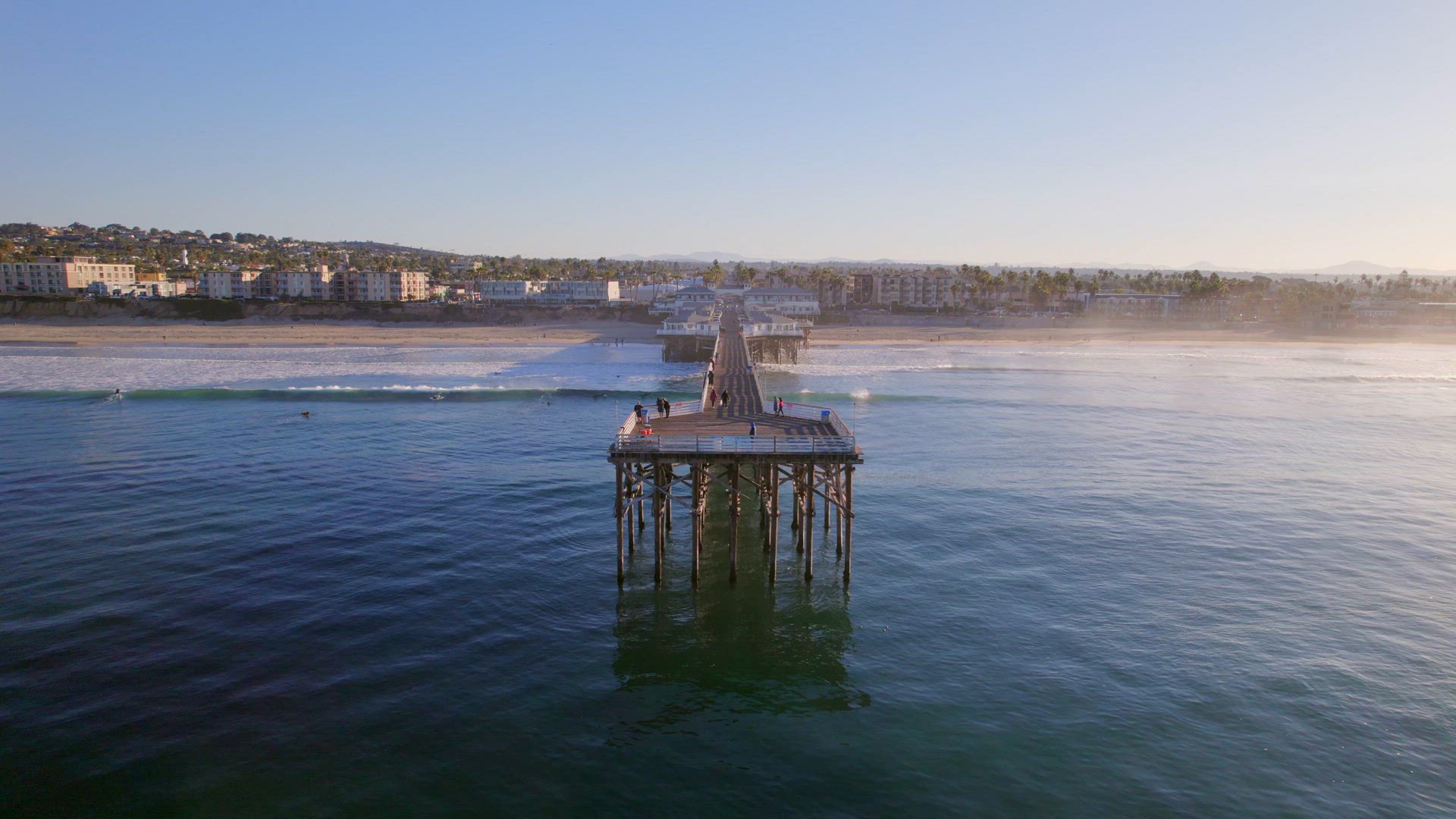 Crystal Pier on Mission Beach San Diego in the Early Morning