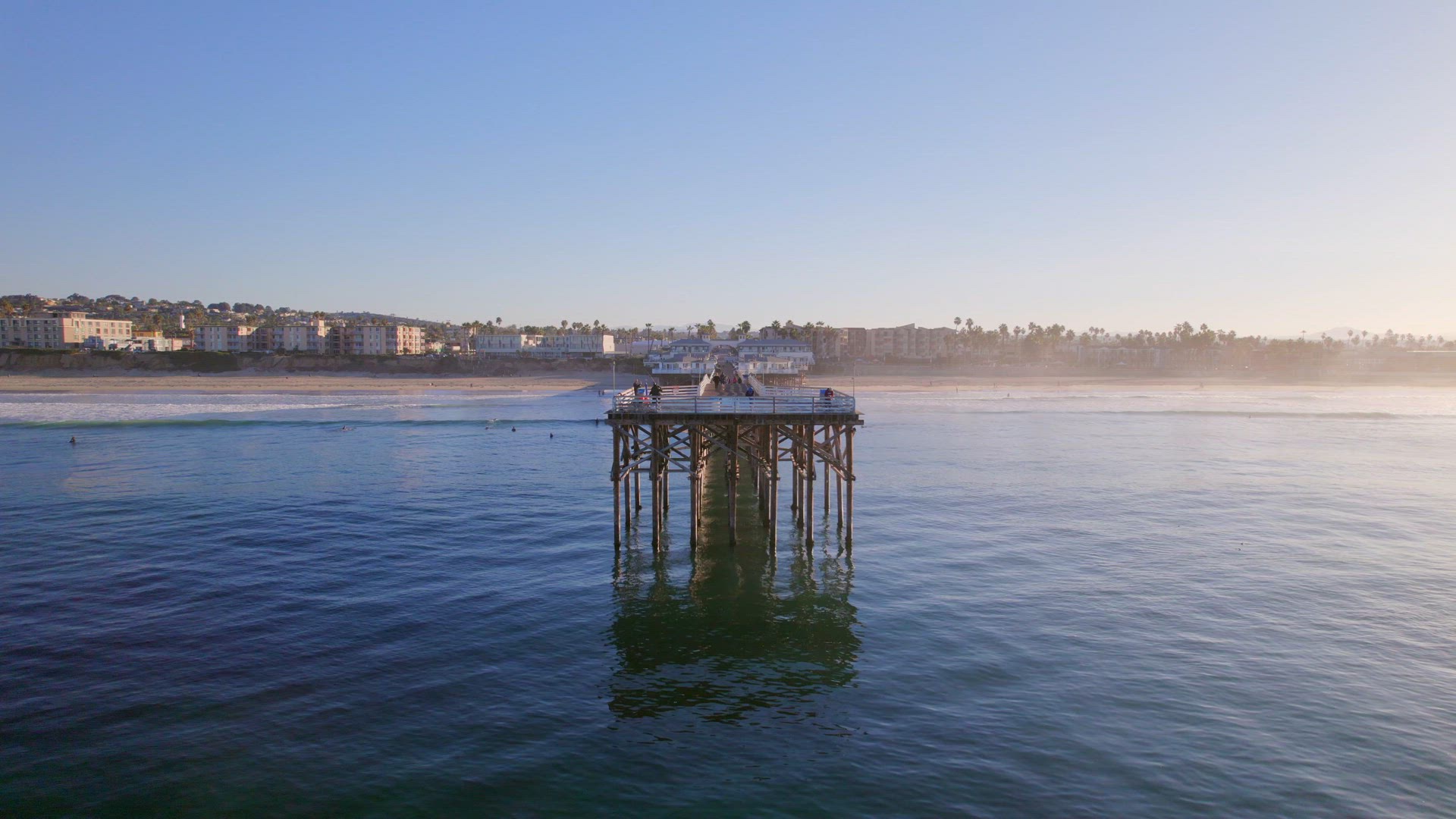 Crystal Pier at Mission Beach in San Diego in the Early Morning
