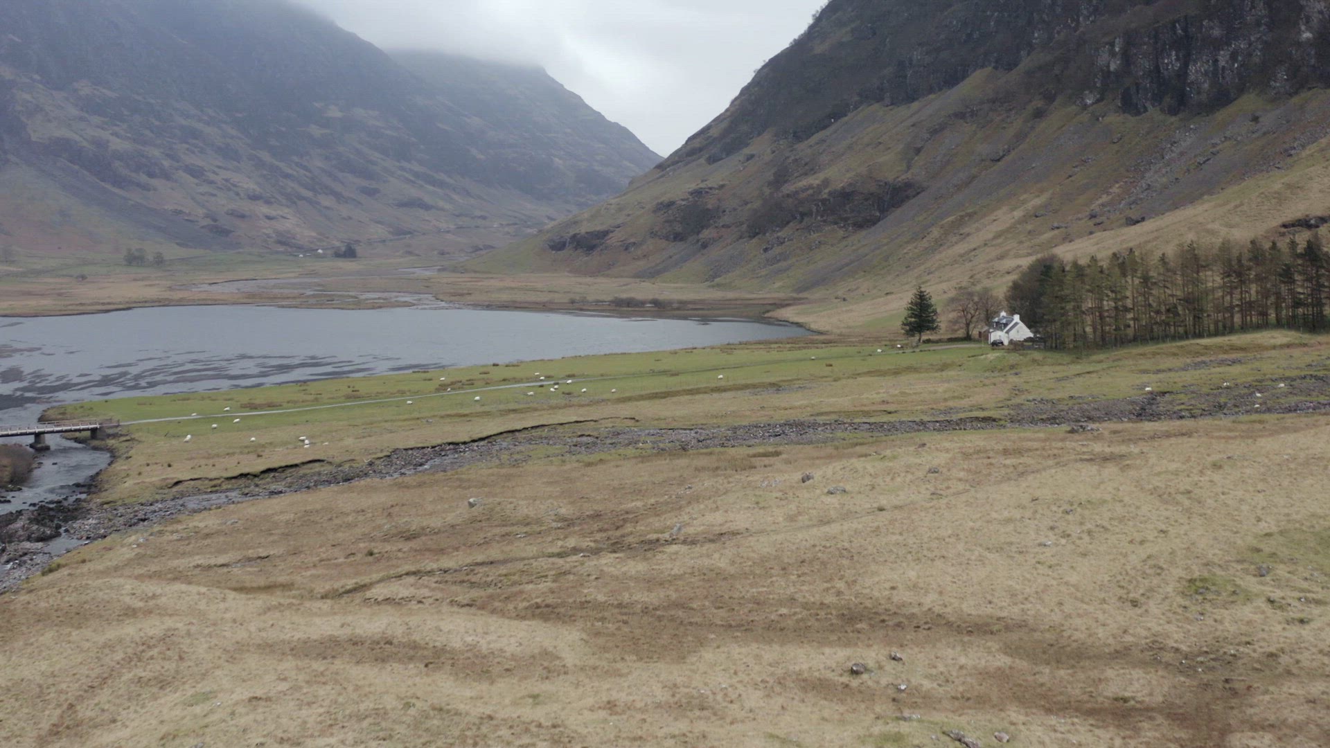 Loch Achtriochtan in the Glencoe Valley Scotland