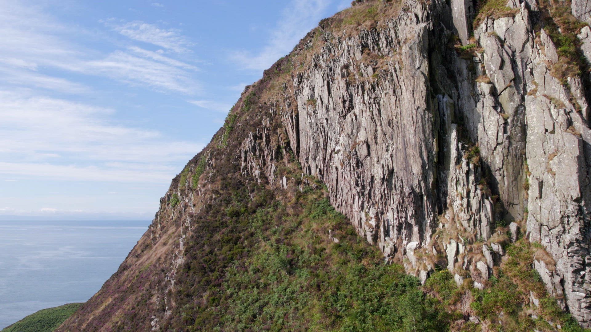 The Scottish Holy Isle with Mountainous and Coastal Landscape