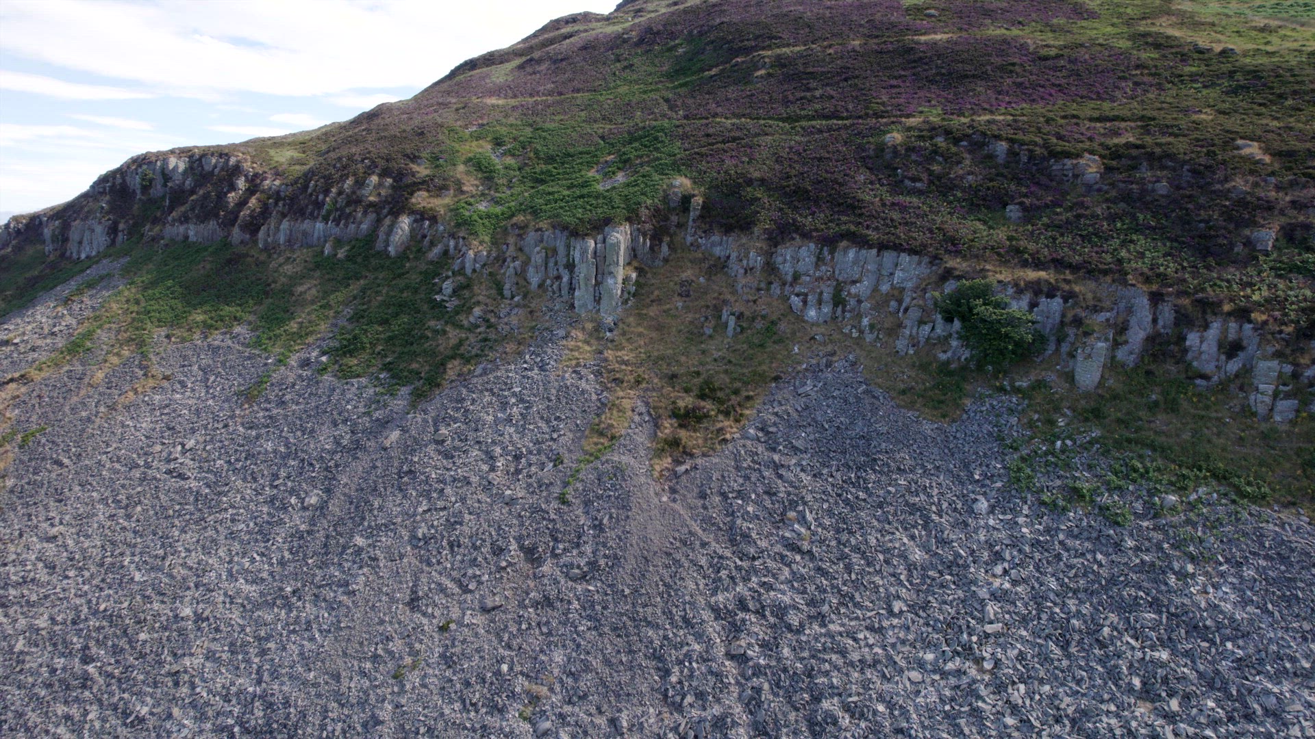 View of the Mountainous Scottish Landscape on the Holy Isle