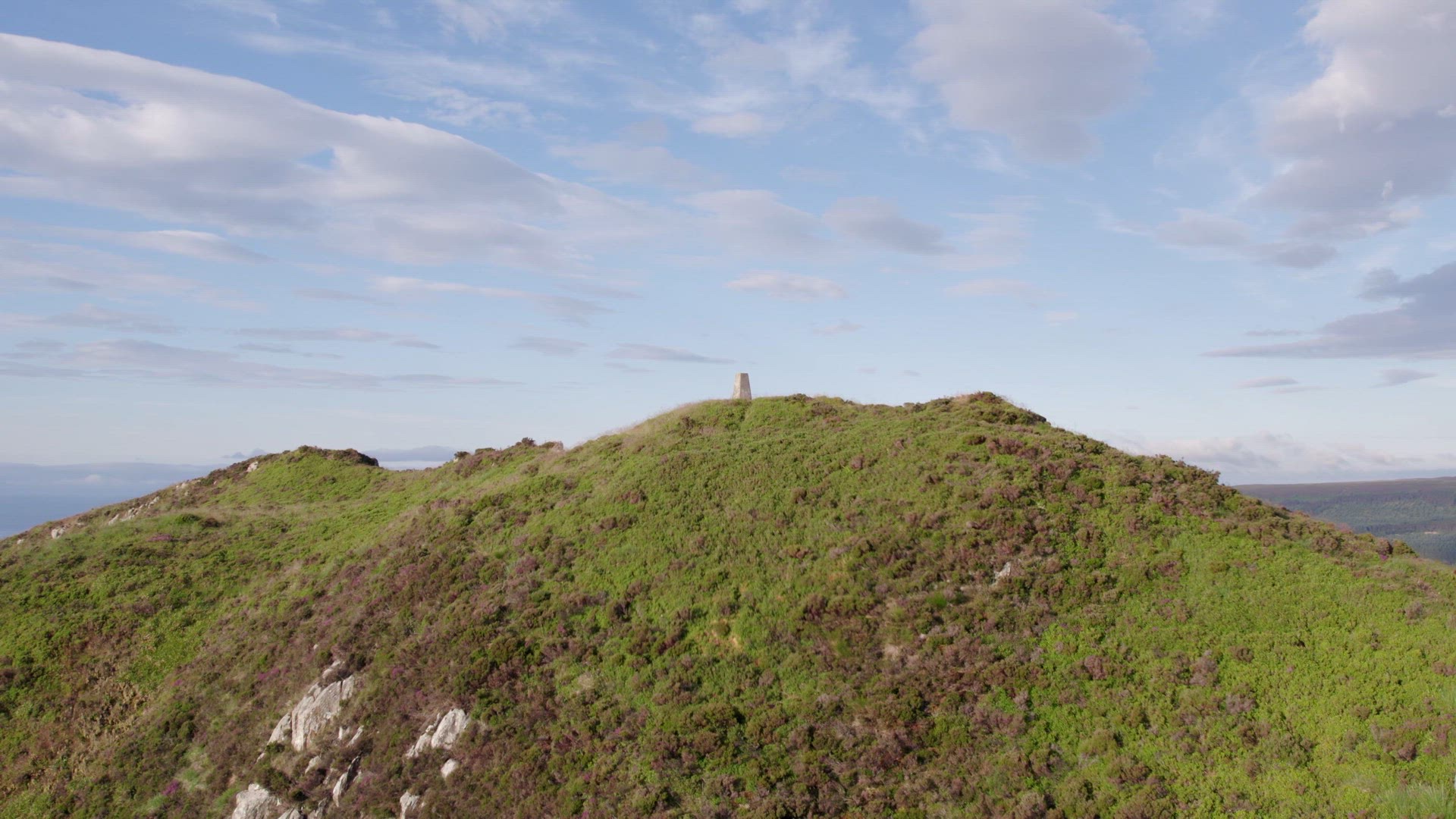 View of the Mountainous Scottish Landscape on the Holy Isle
