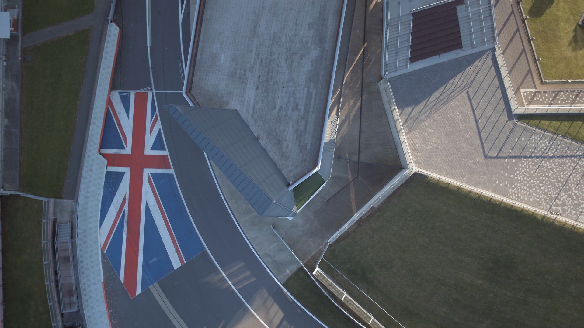 Bird's Eye View of the Podium Area of Silverstone F1 Race Circuit