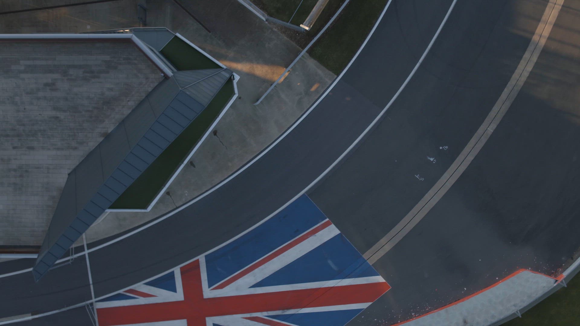 Bird's Eye View of the Podium Area of Silverstone F1 Race Circuit