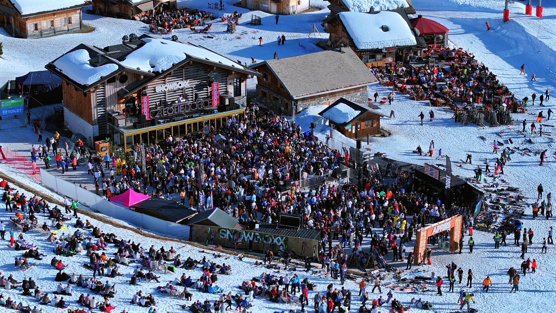 March 2024, Avoriaz, France: The Snowboxx Festival Takes Over La Folie Douce