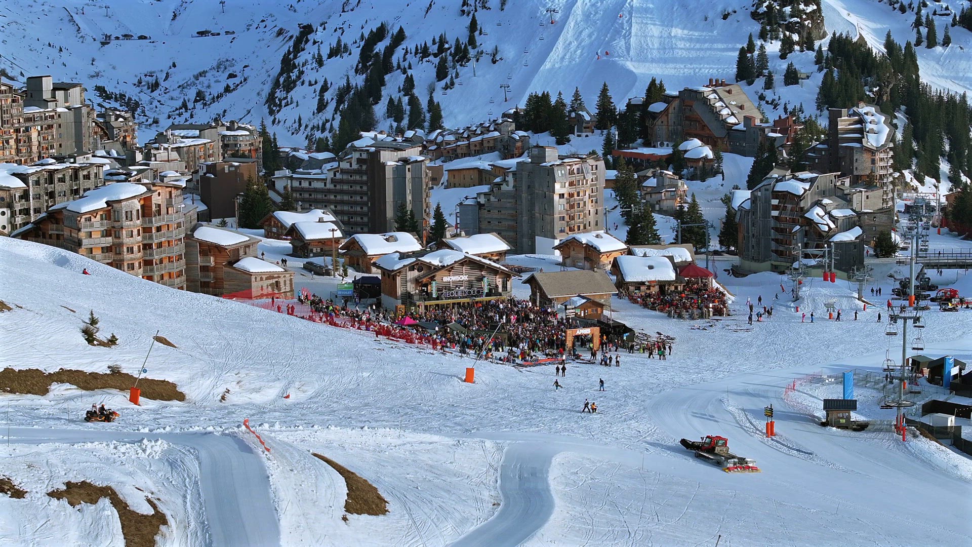 March 2024, Avoriaz, France: The Snowboxx Festival Takes Over La Folie Douce