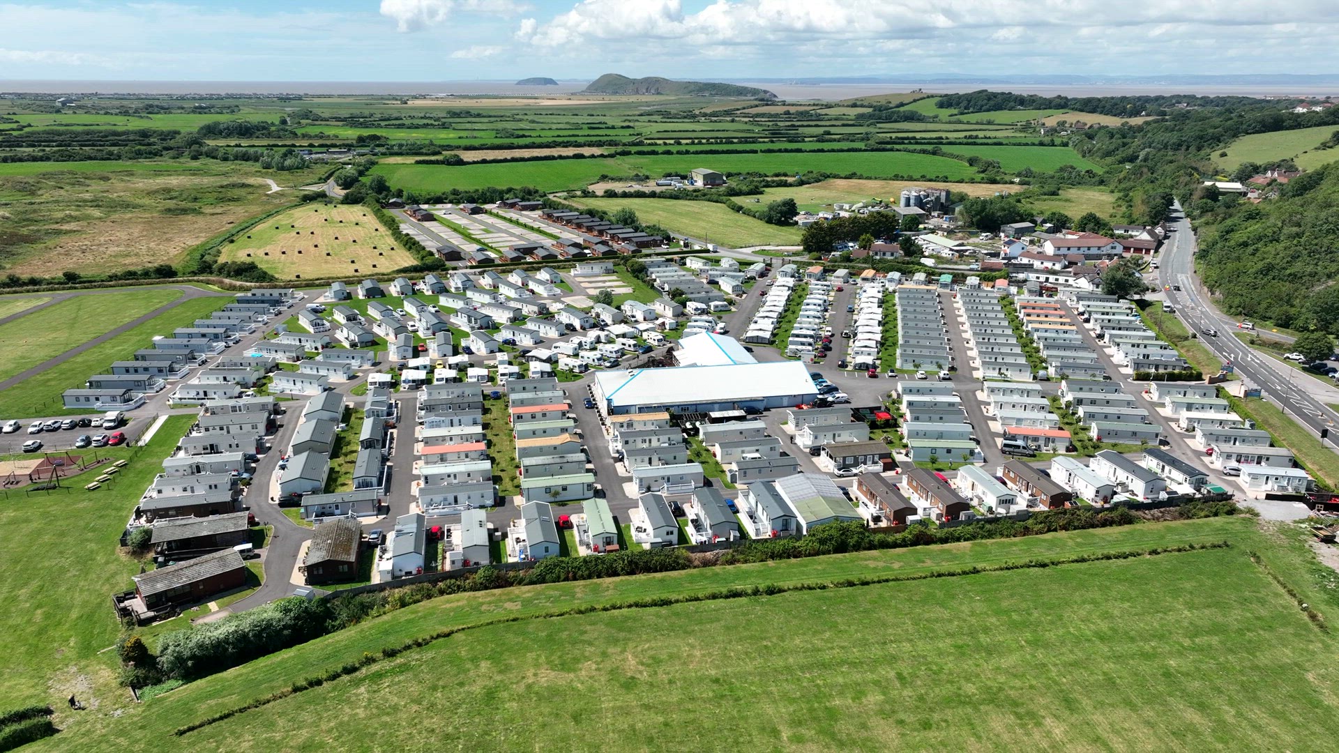 Static Caravan Park in the UK Seen From The Air