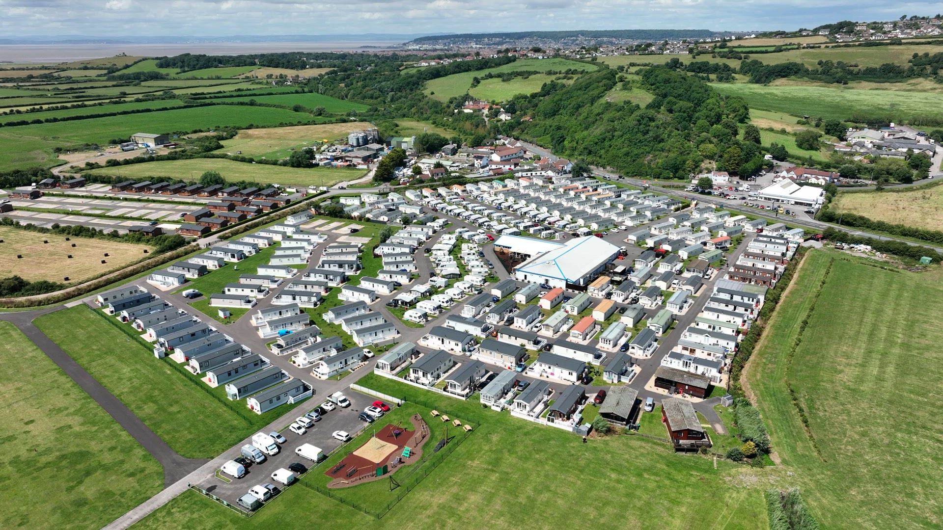 Static Caravan Park in the UK Seen From The Air