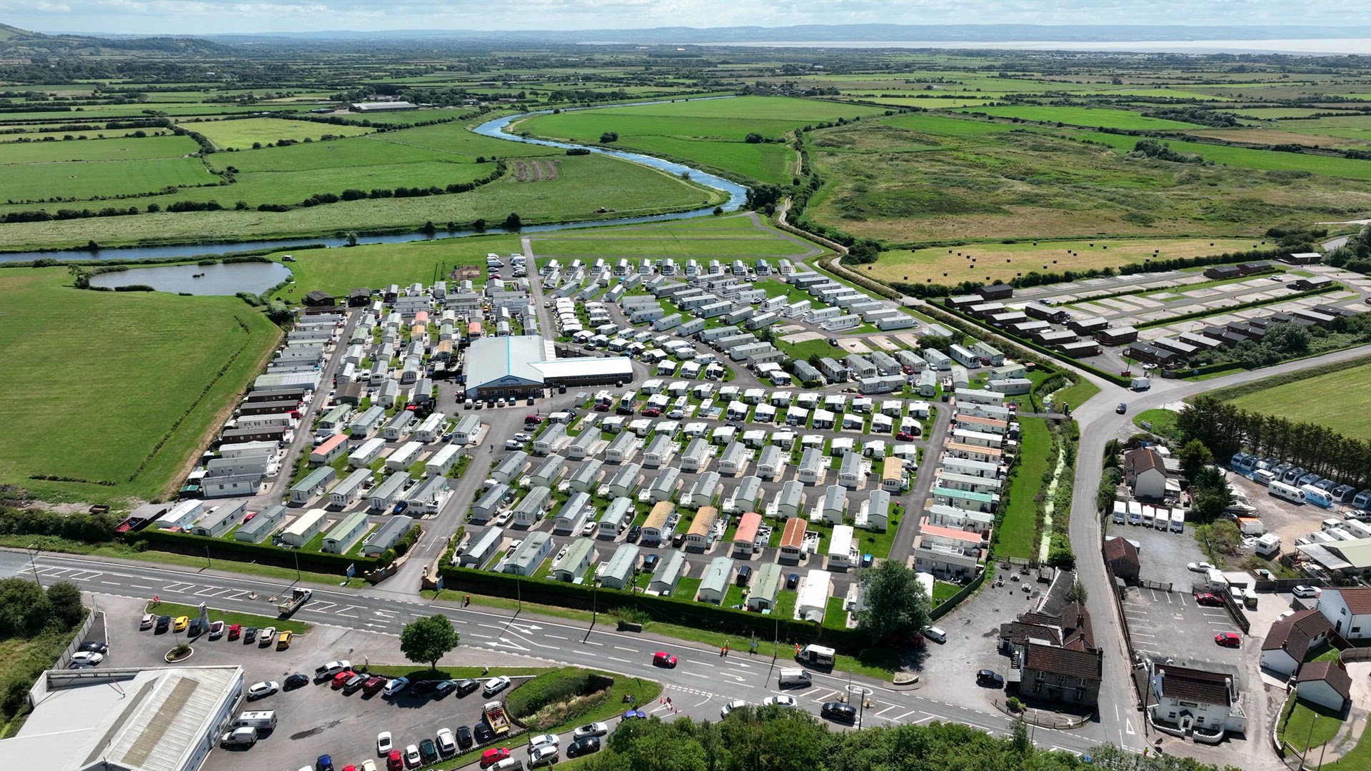 Static Caravan Park in the UK Seen From The Air