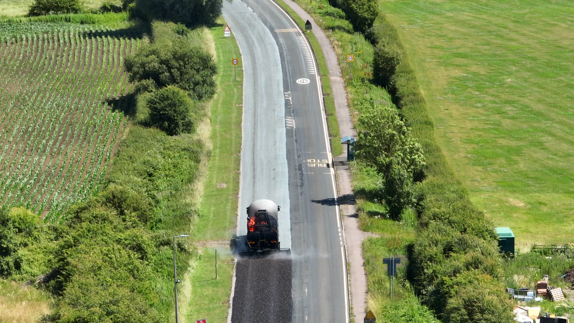 Road Resurfacing By Surface Dressing Process