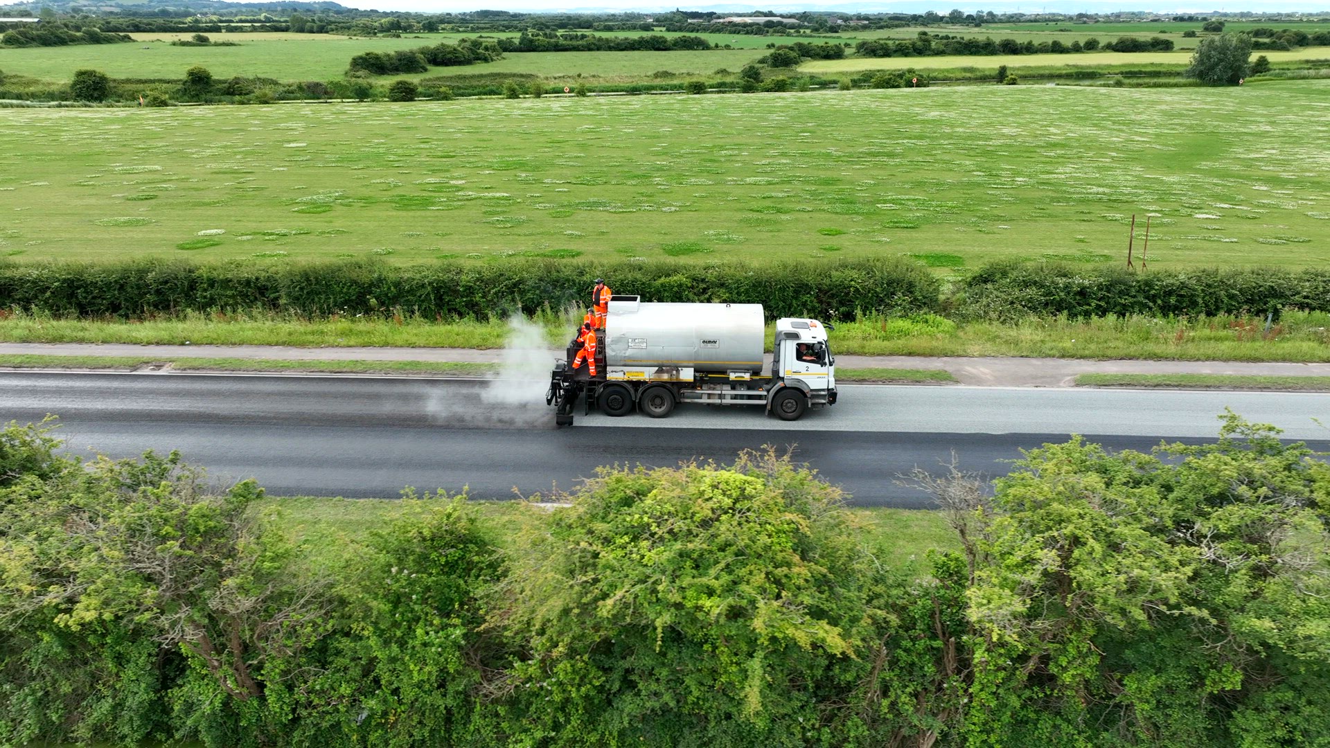 Road Resurfacing using Micro Asphalt Surface Dressing